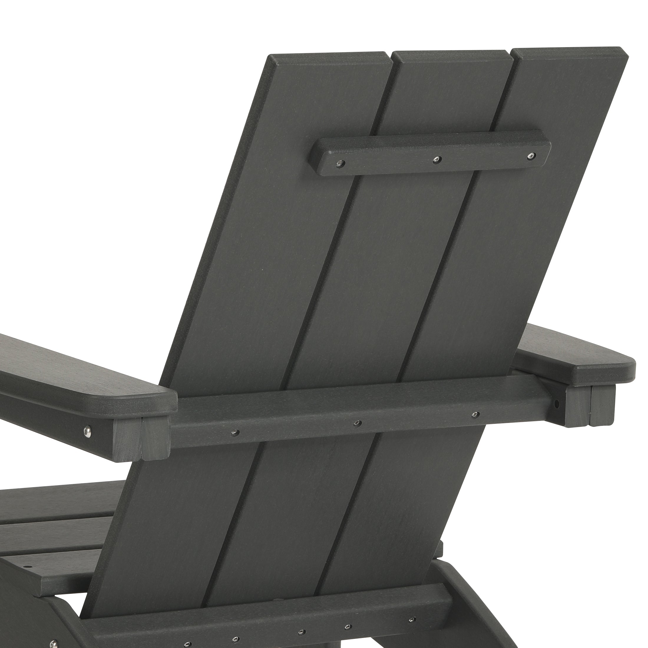 Palms Kids Outdoor HDPE Plastic Modern Adirondack Patio Chairs with Cup Holders (Set of 2)