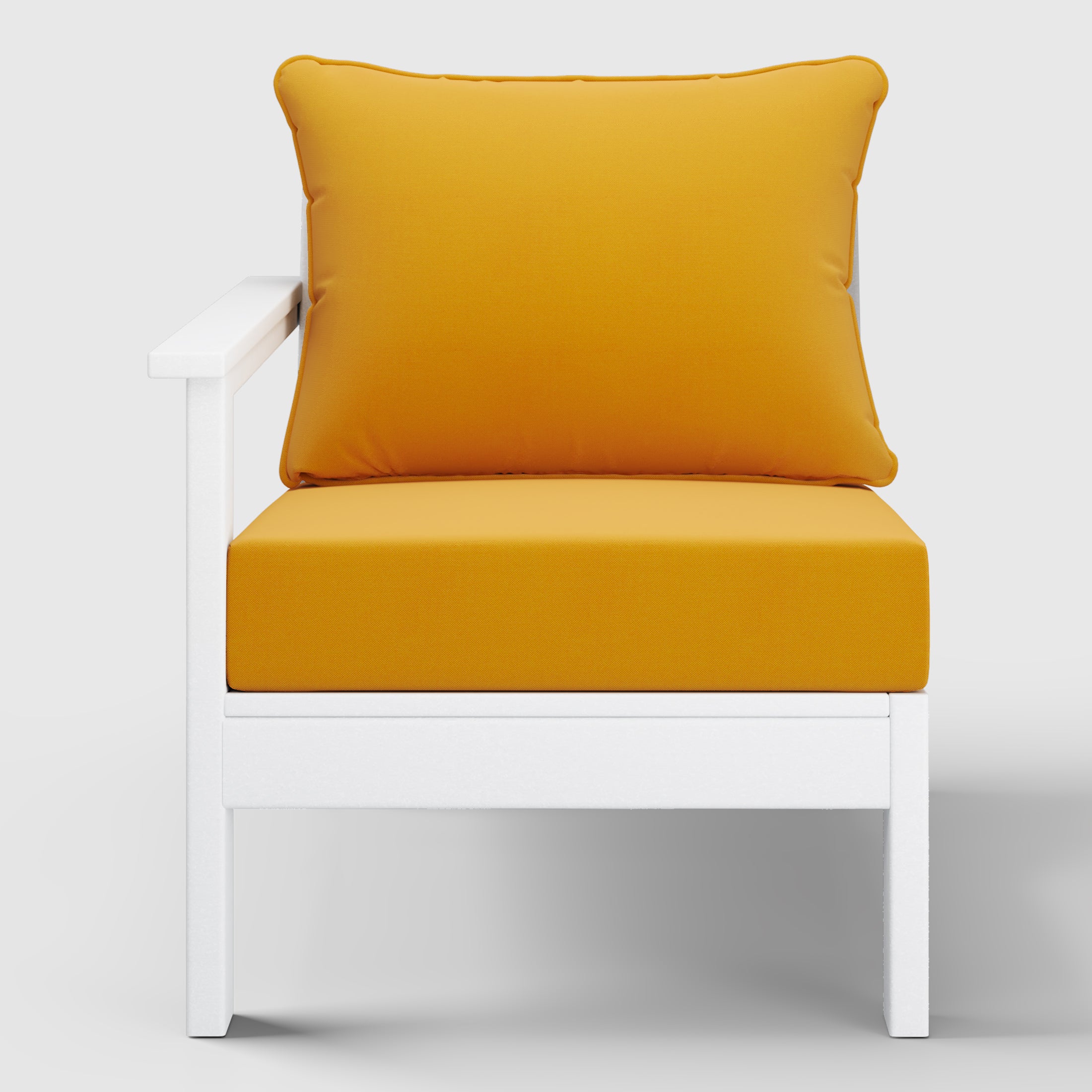 Portsmouth Outdoor Patio HDPE Left Arm Sectional Corner Club Chair with Patio Cushions