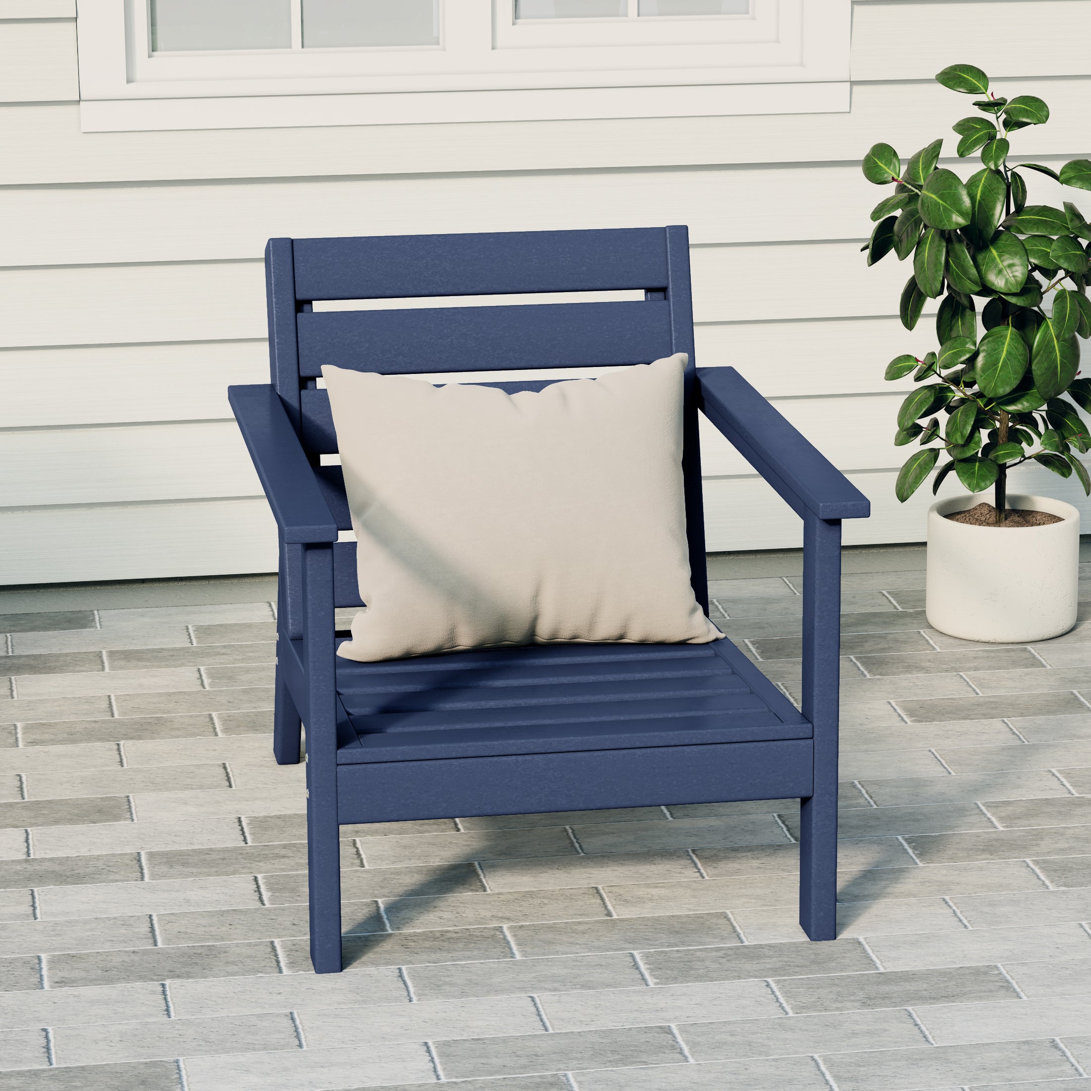 Portsmouth Outdoor Patio HDPE Deep Seating Armchair