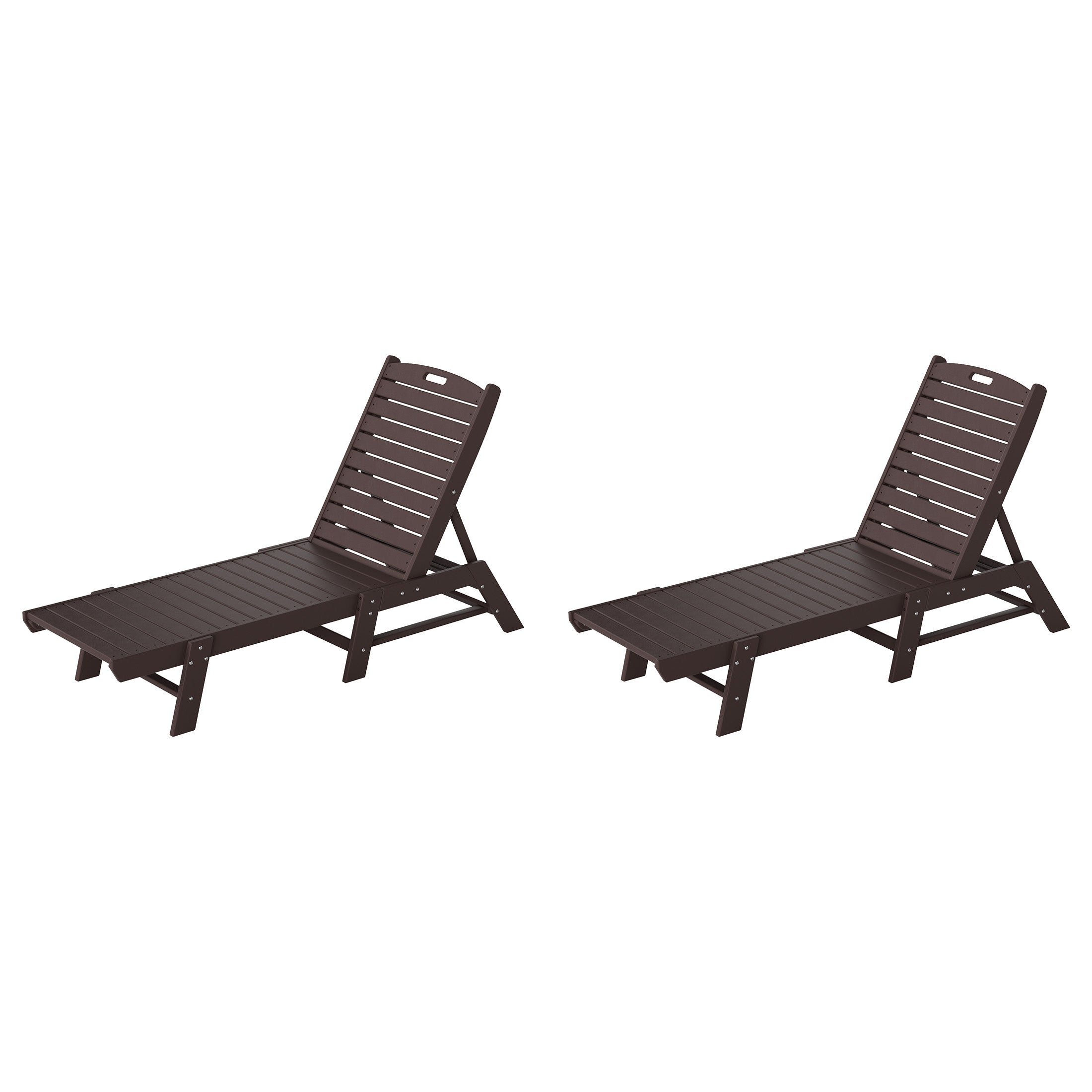 Paradise Poly Reclining Outdoor Patio Chaise Lounge Chair Adjustable (Set of 2)