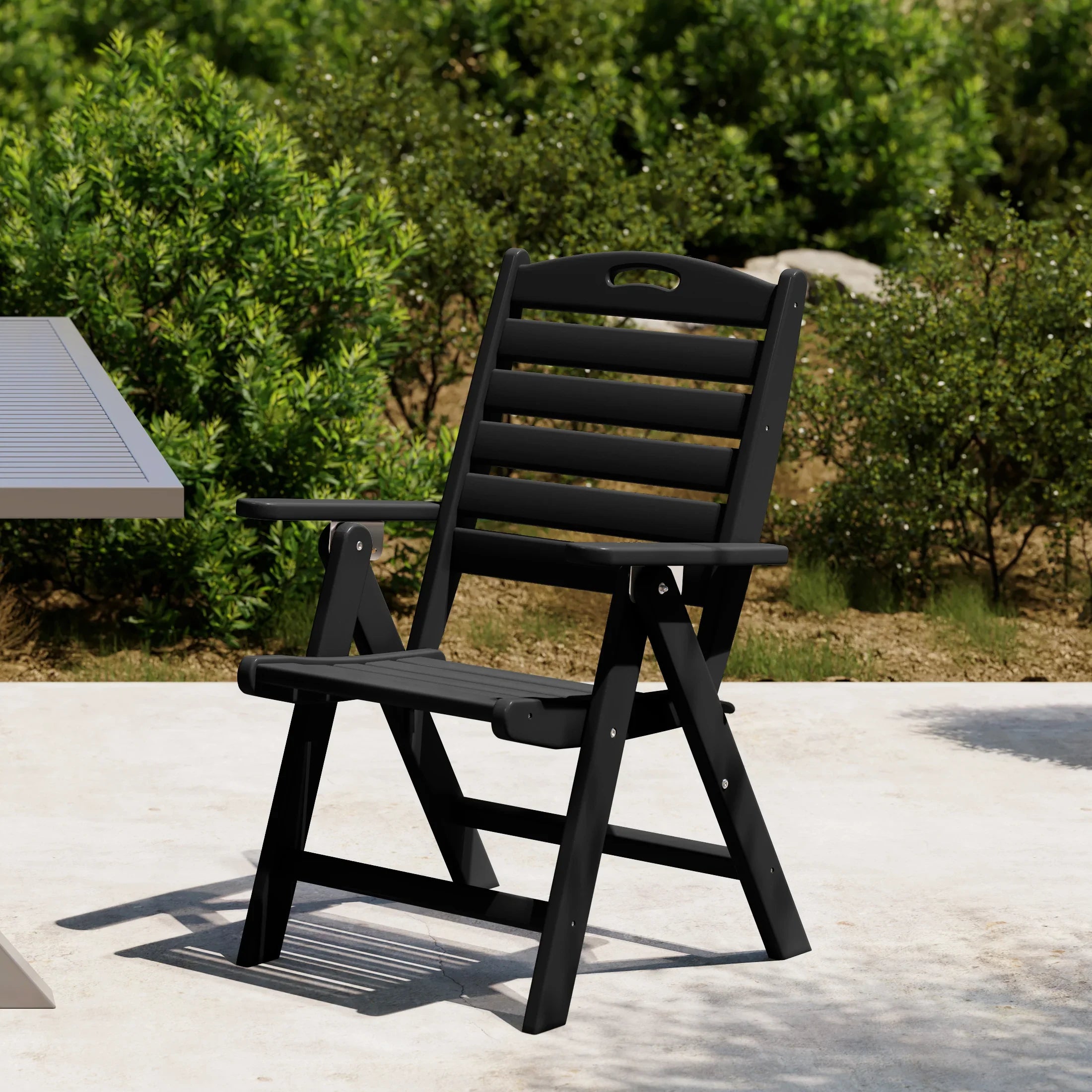 Paradise HDPE Adjustable Highback Folding Patio Dining Chair