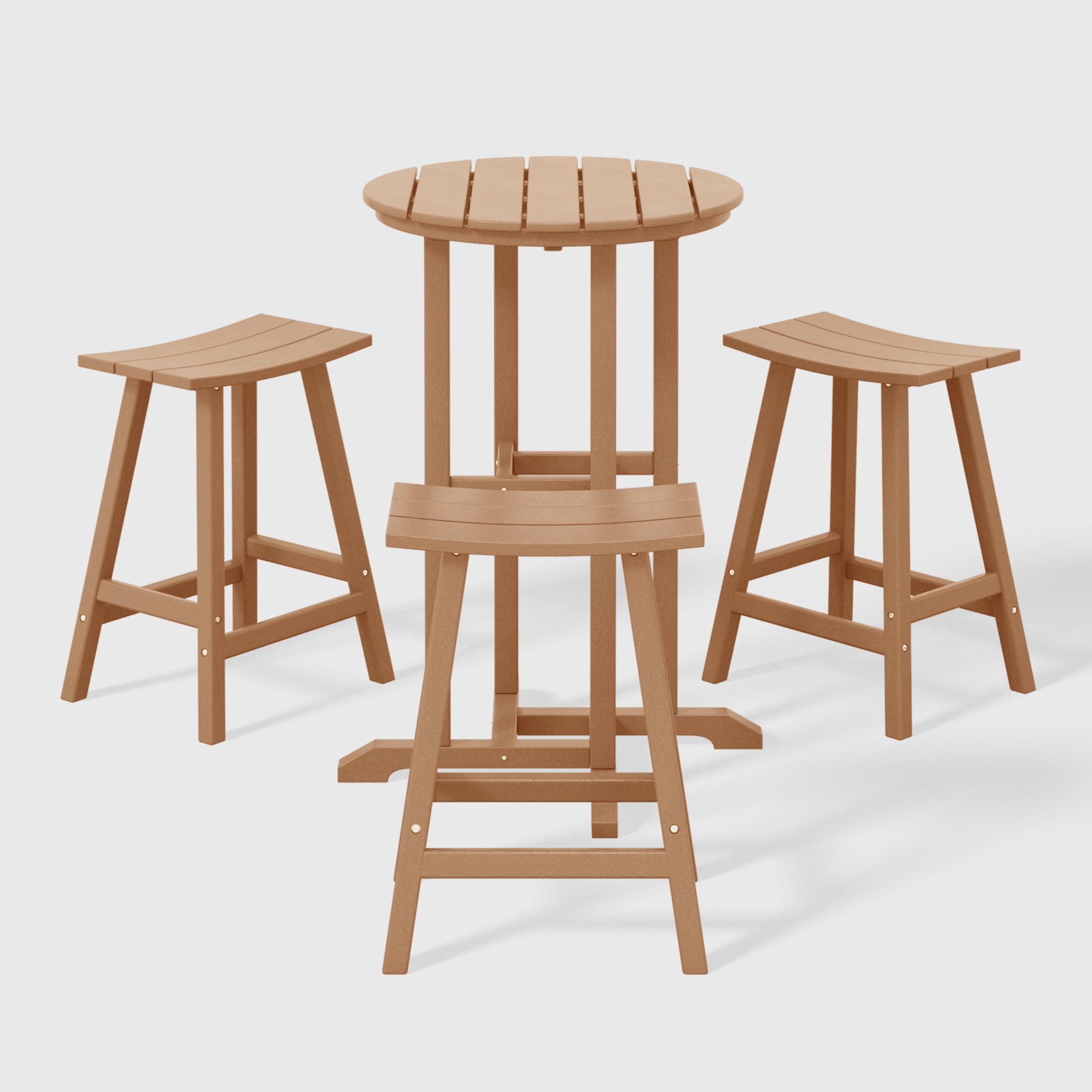 Paradise Outdoor Patio Counter Height Bar Stools Bistro Bar Table 4-Piece Set