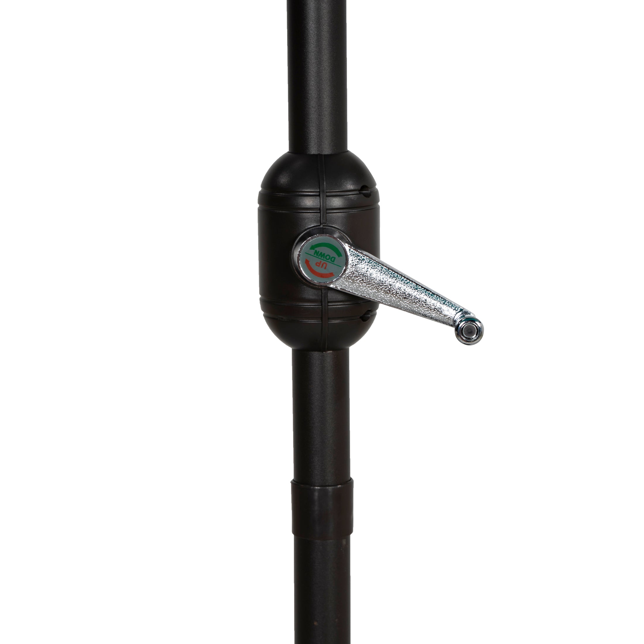 Easton 9 ft. Aluminum Half Market Crank Lift Patio Umbrella