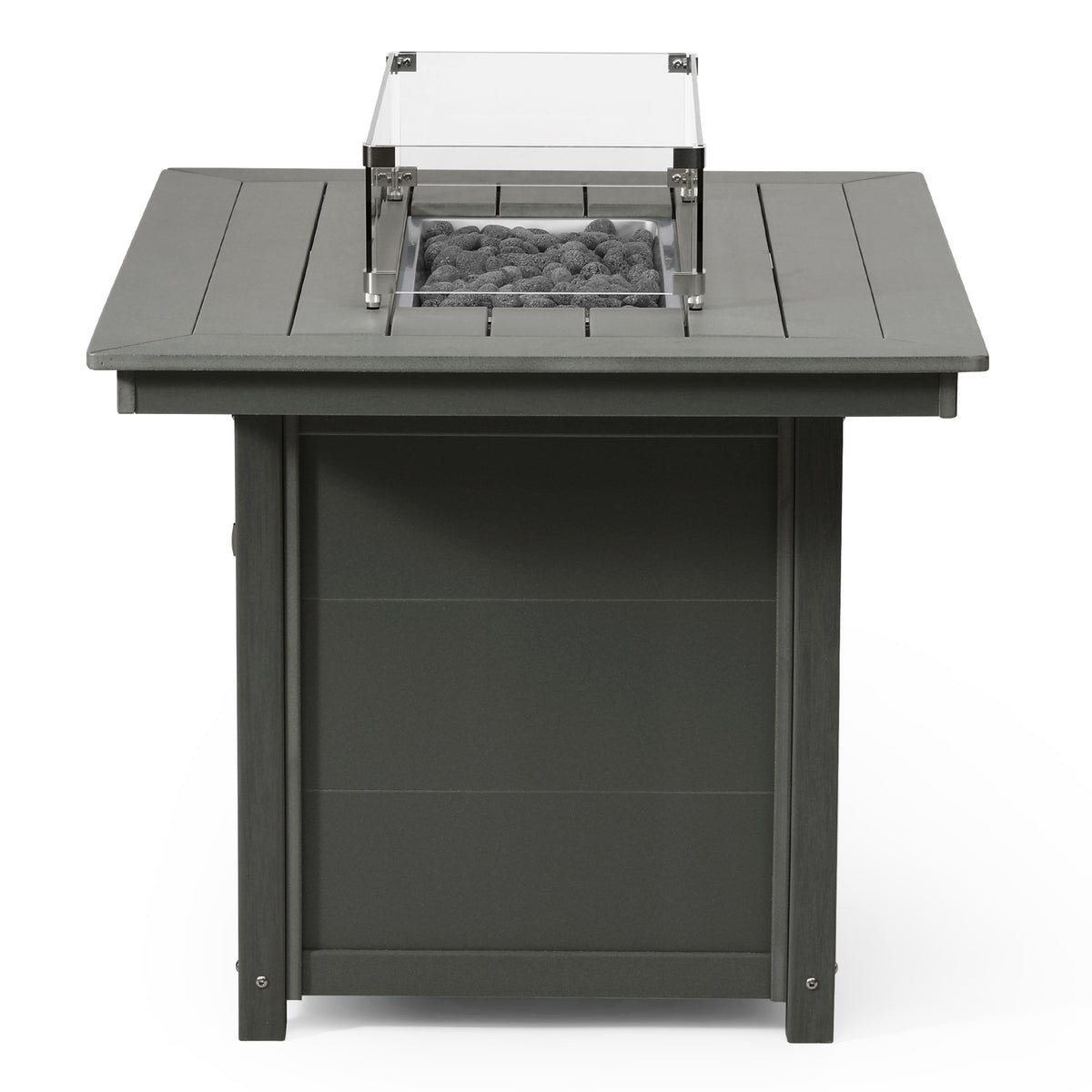 Sol 46" Modern Outdoor Patio Gas Propane Rectangular Fire Pit Table