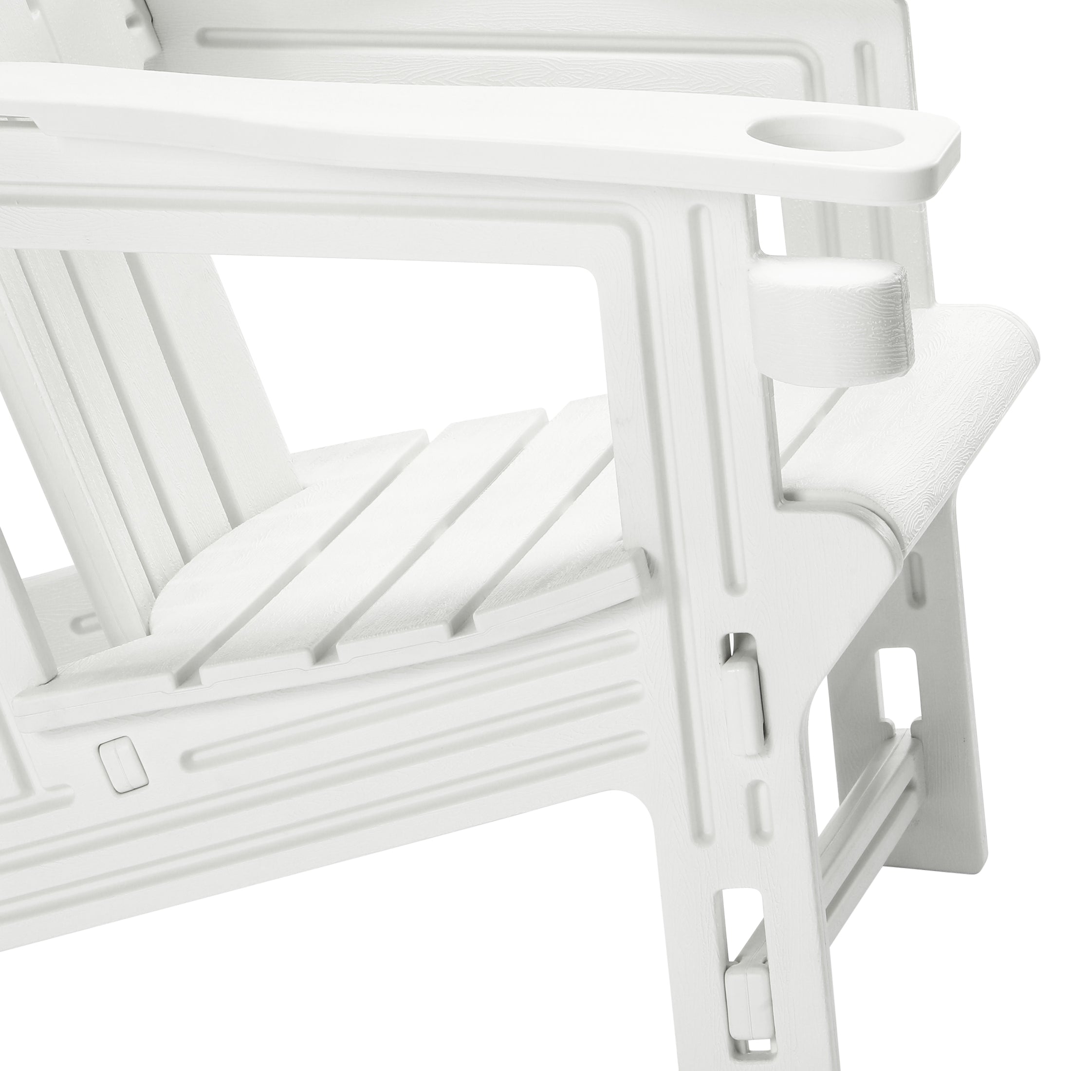 Cayman Outdoor HDPE Adirondack Chairs With Connecting Table Tray (Set of 2)