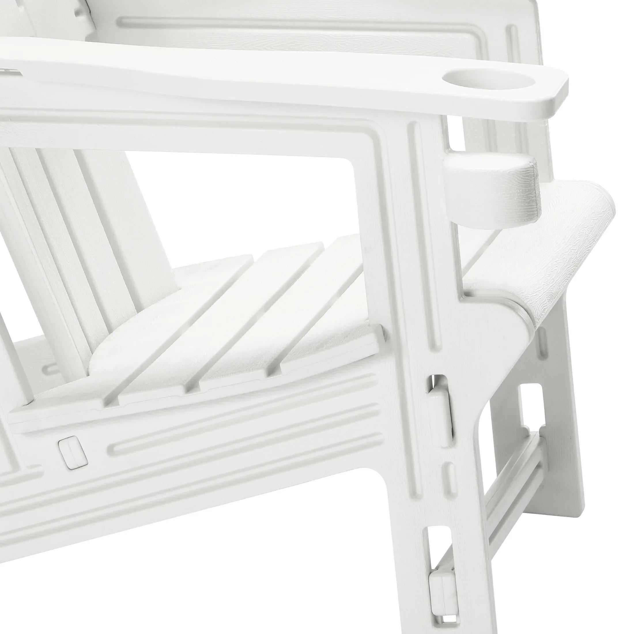 Cayman Outdoor HDPE Adirondack Chairs With Connecting Table Tray (Set of 2)