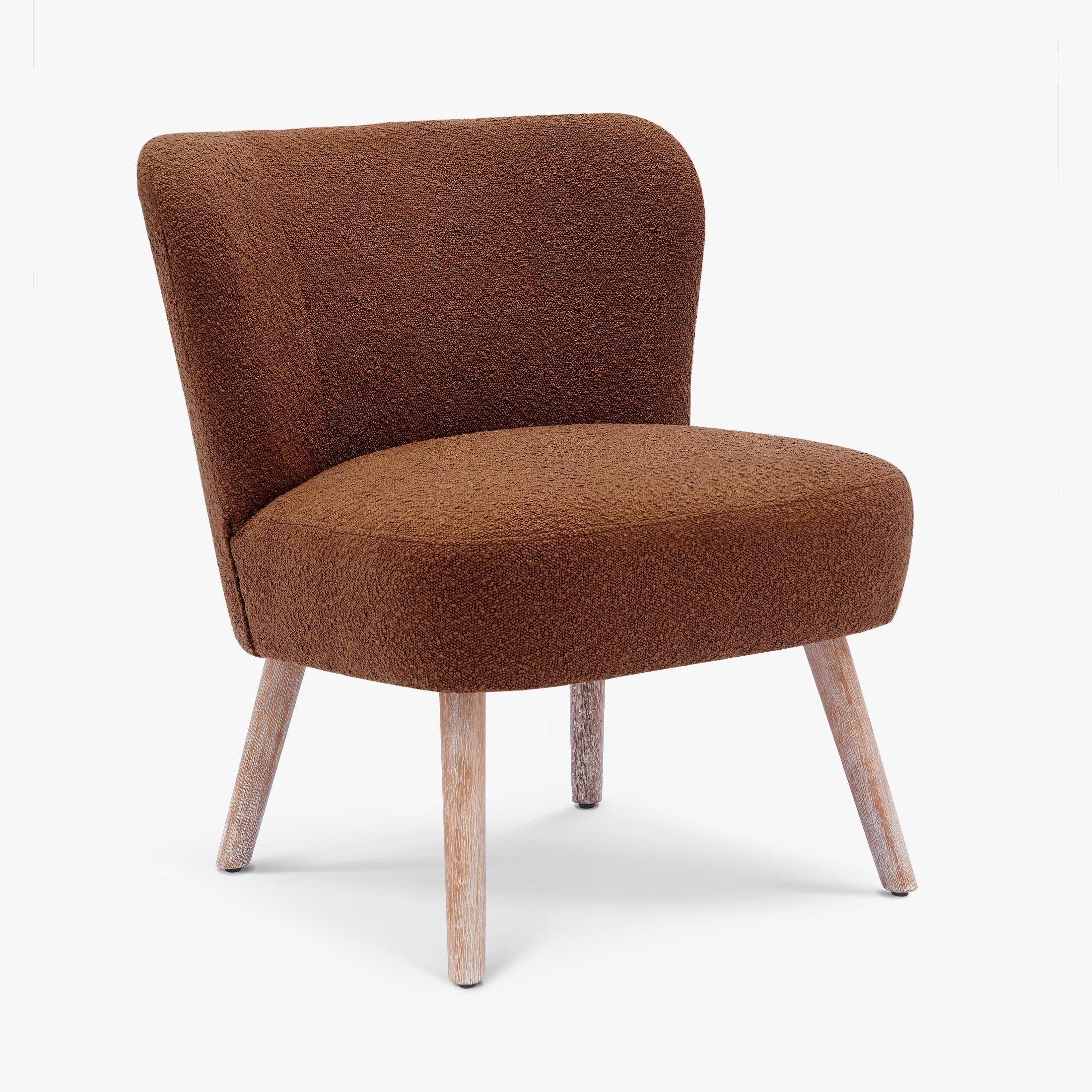 Amélie 25" Wide Upholstered Boucle Accent Chairs Set of Two