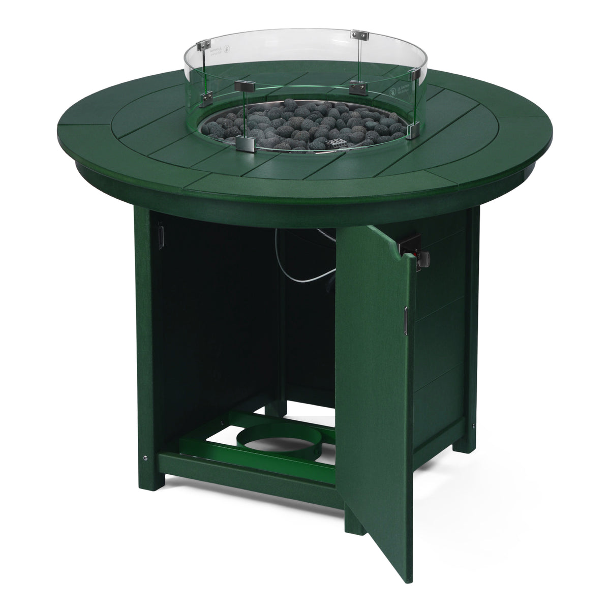 Sol 47" Modern Outdoor Patio Propane Round Counter Height Fire Pit Table