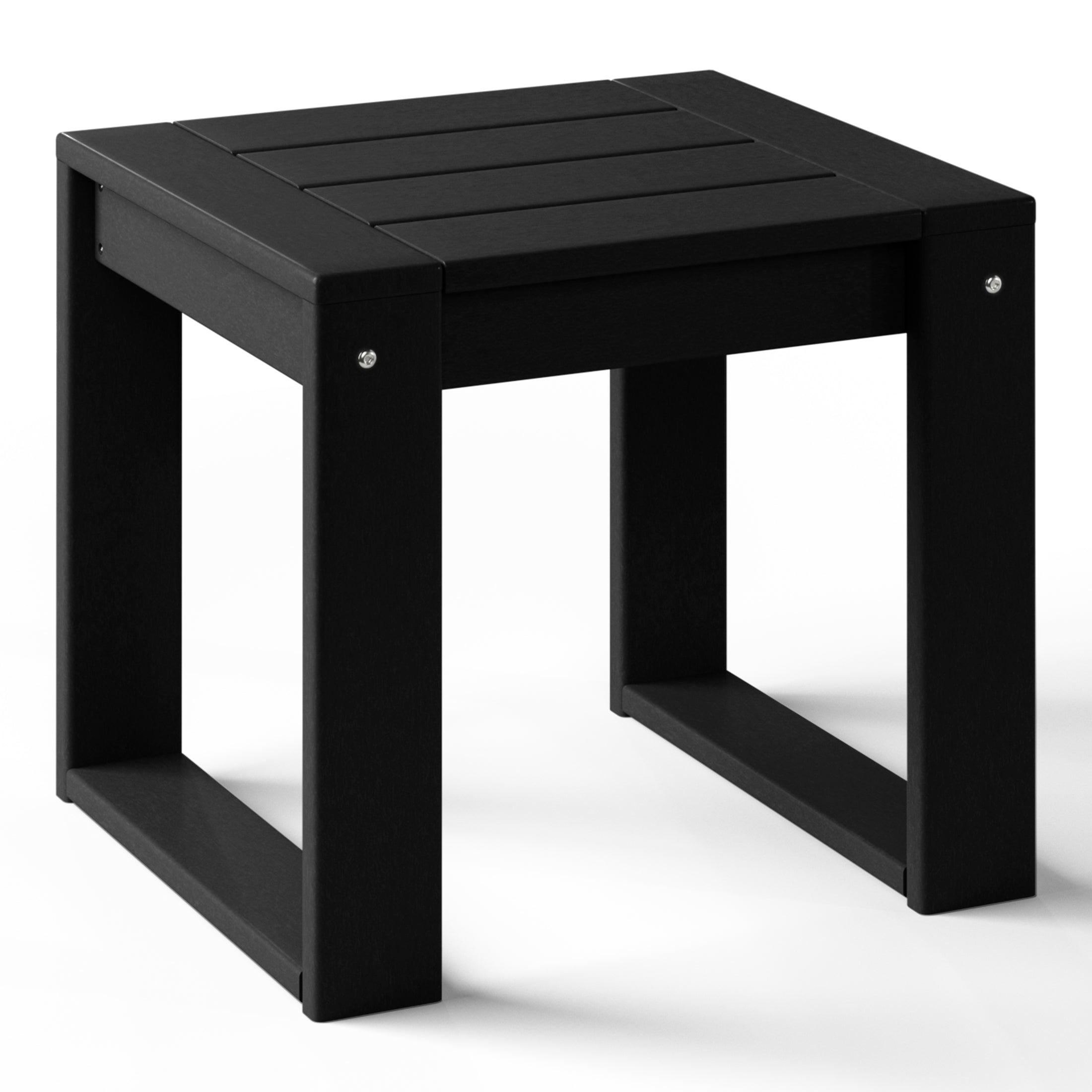 Rockaway Modern Outdoor HDPE Rectangle Patio Side Table