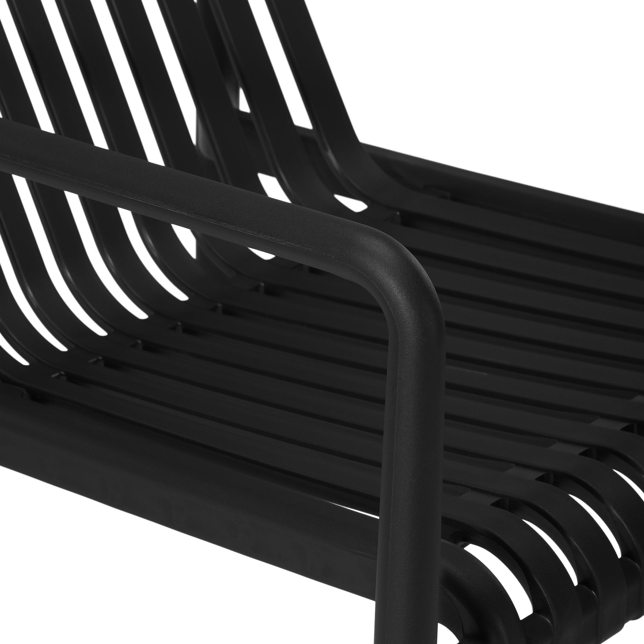 Sunshine Outdoor Modern Stackable Plastic Patio Club Armchairs (Set of 2)