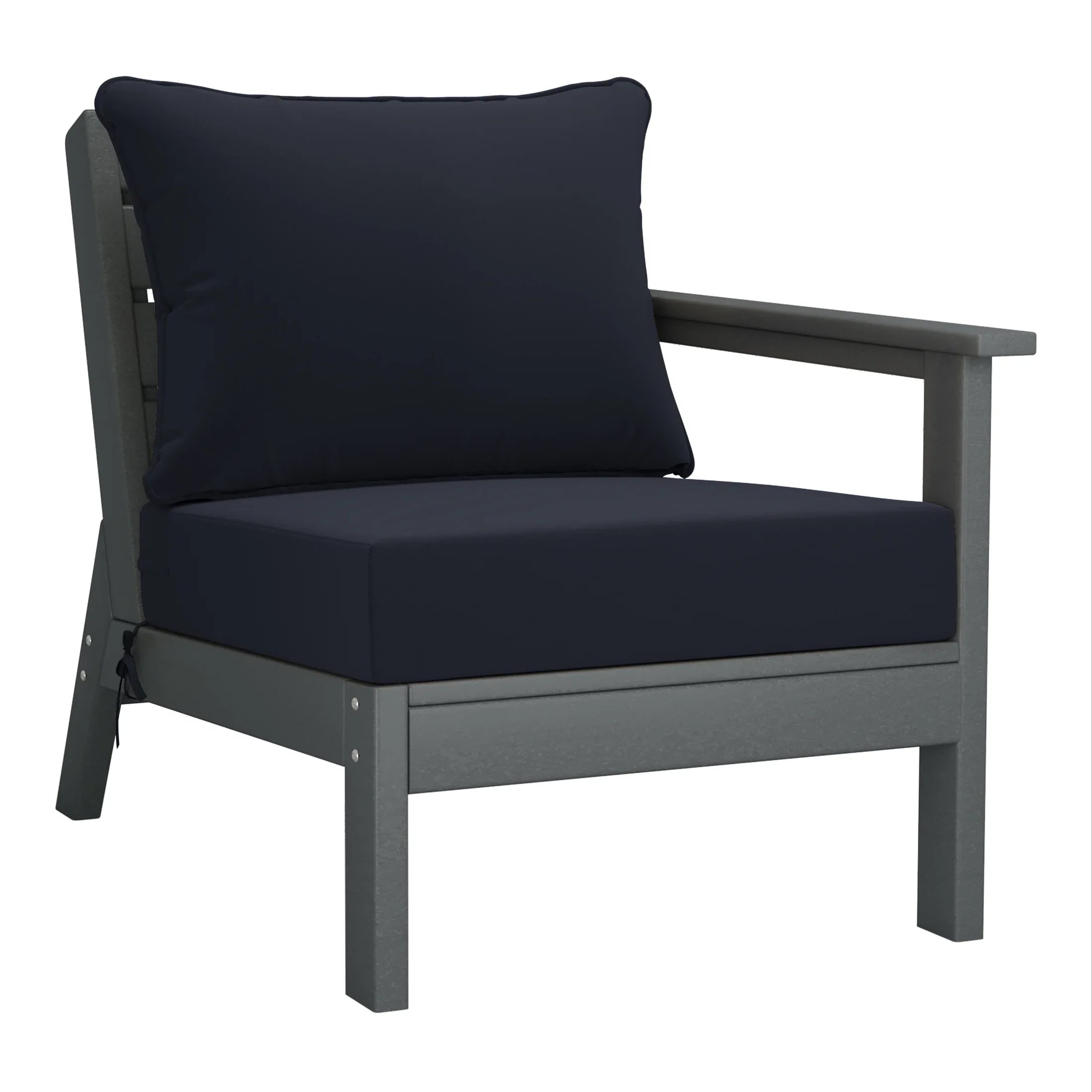 Portsmouth Outdoor Patio HDPE Sectional Sofa with Patio Cushions