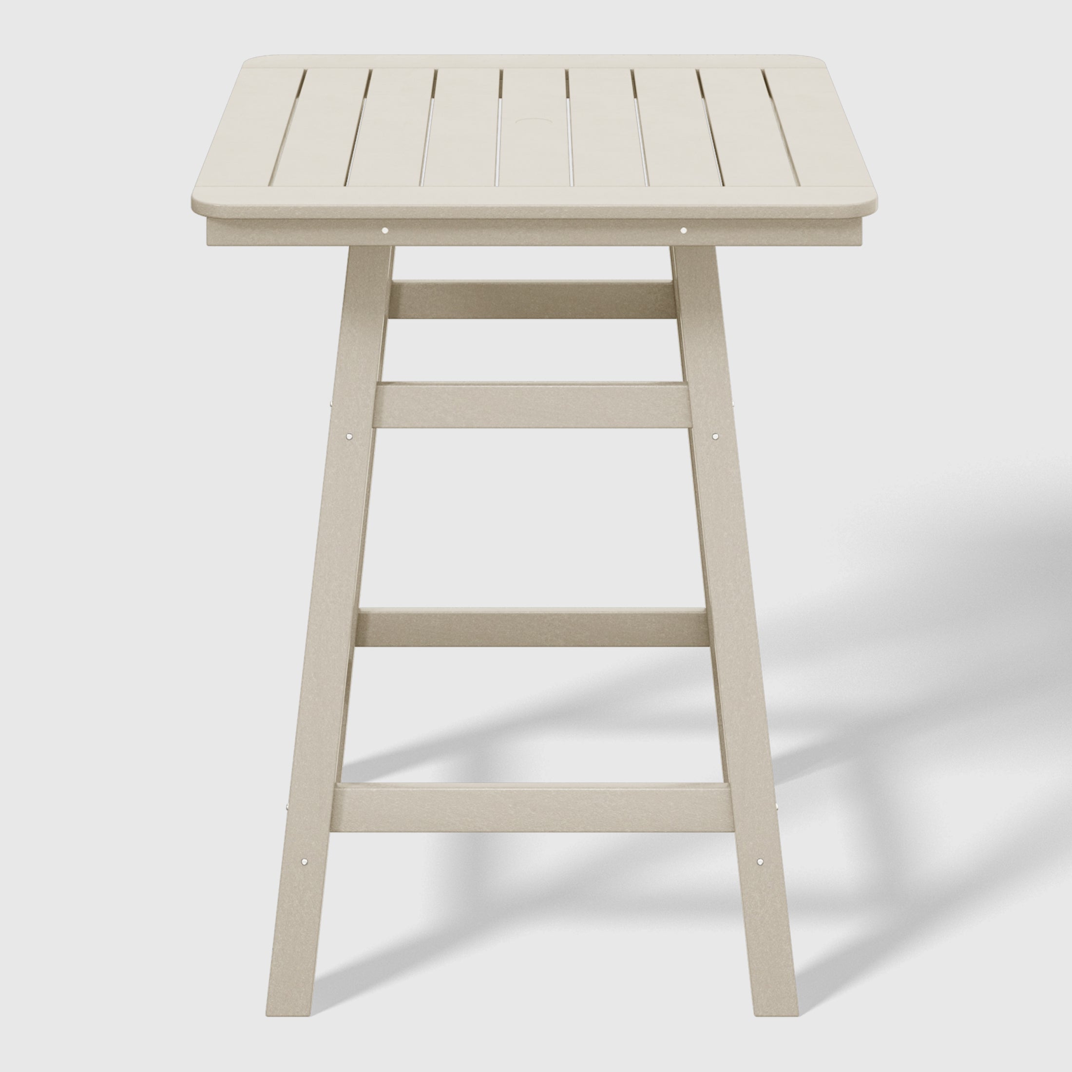 Paradise 30" Square Outdoor Patio Counter High Bistro Bar Table With Umbrella Hole