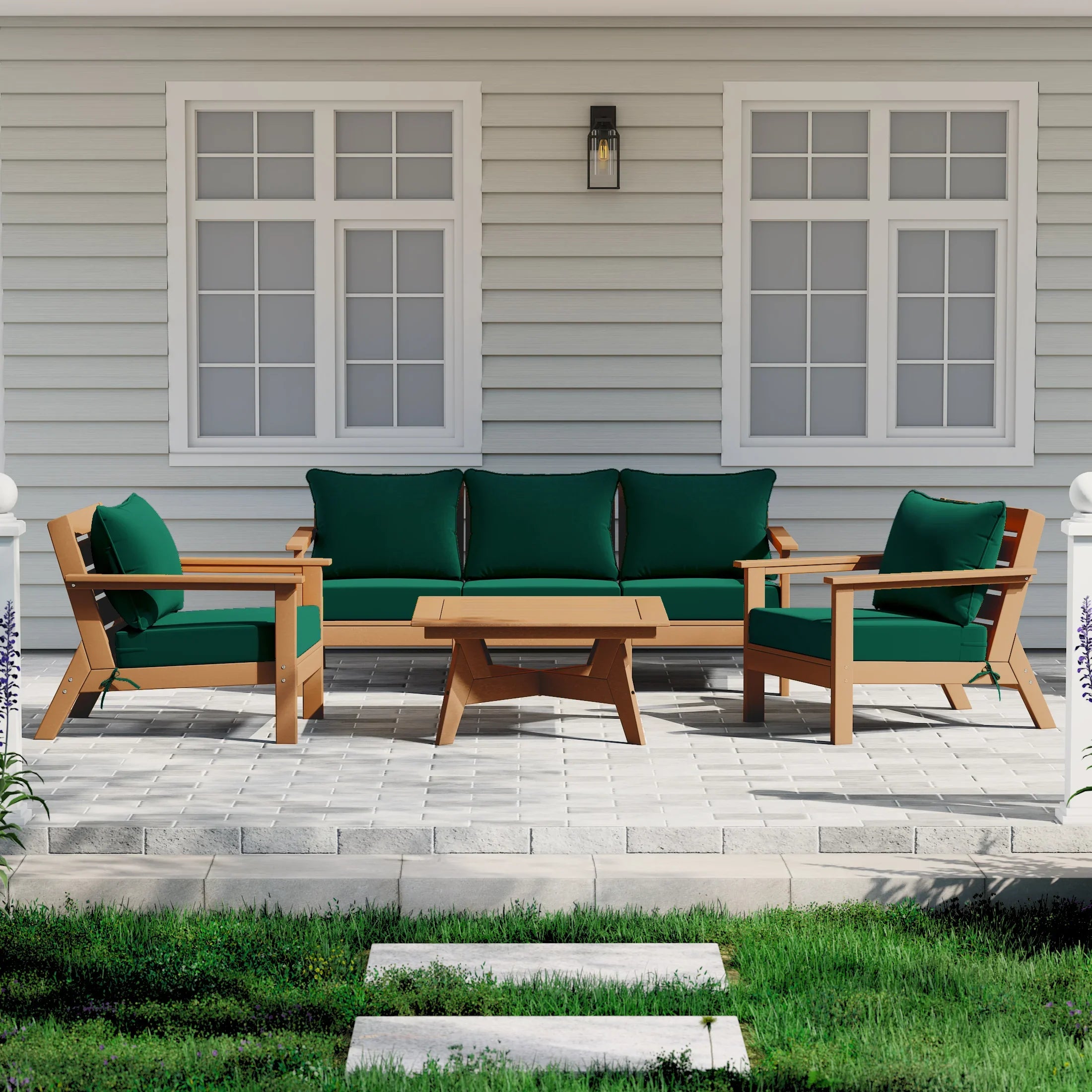 Portsmouth Outdoor 6-Piece Modular Sectional Patio Furniture Sofa Set