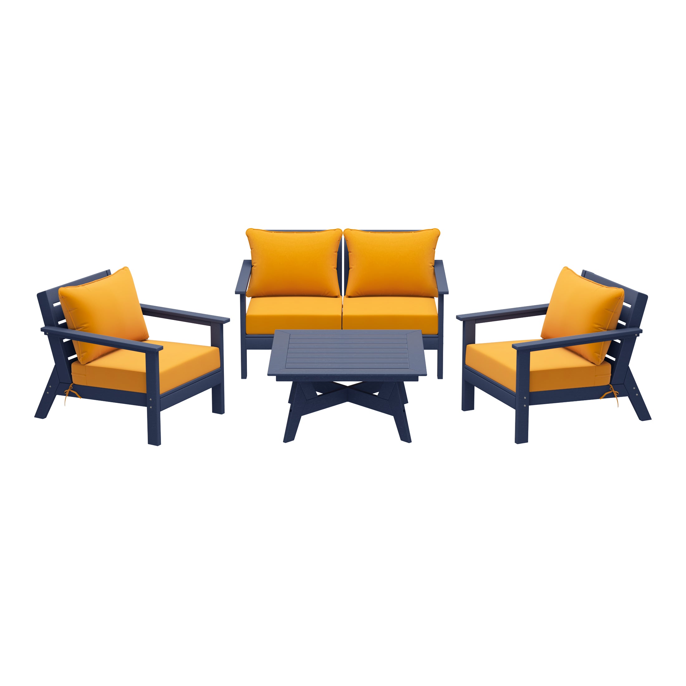Portsmouth Outdoor 5-Piece Modular Sectional Patio Furniture Sofa Set