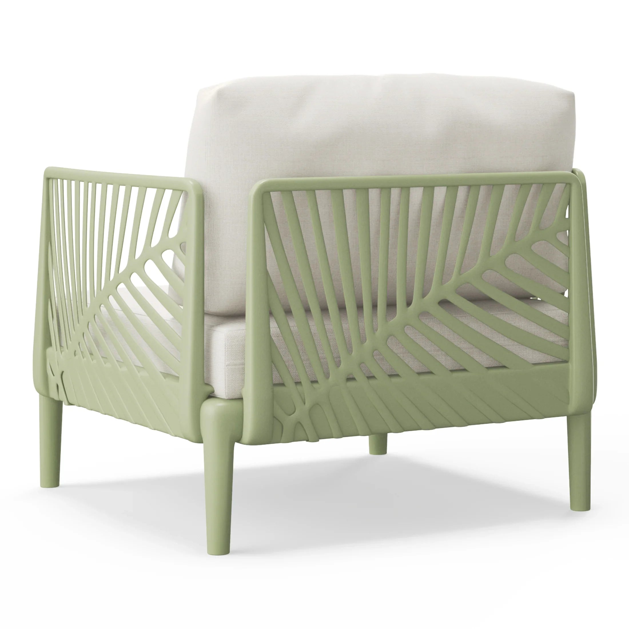 Sunshine Modern Outdoor Polypropylene Resin Deep Seating Patio Club Chair