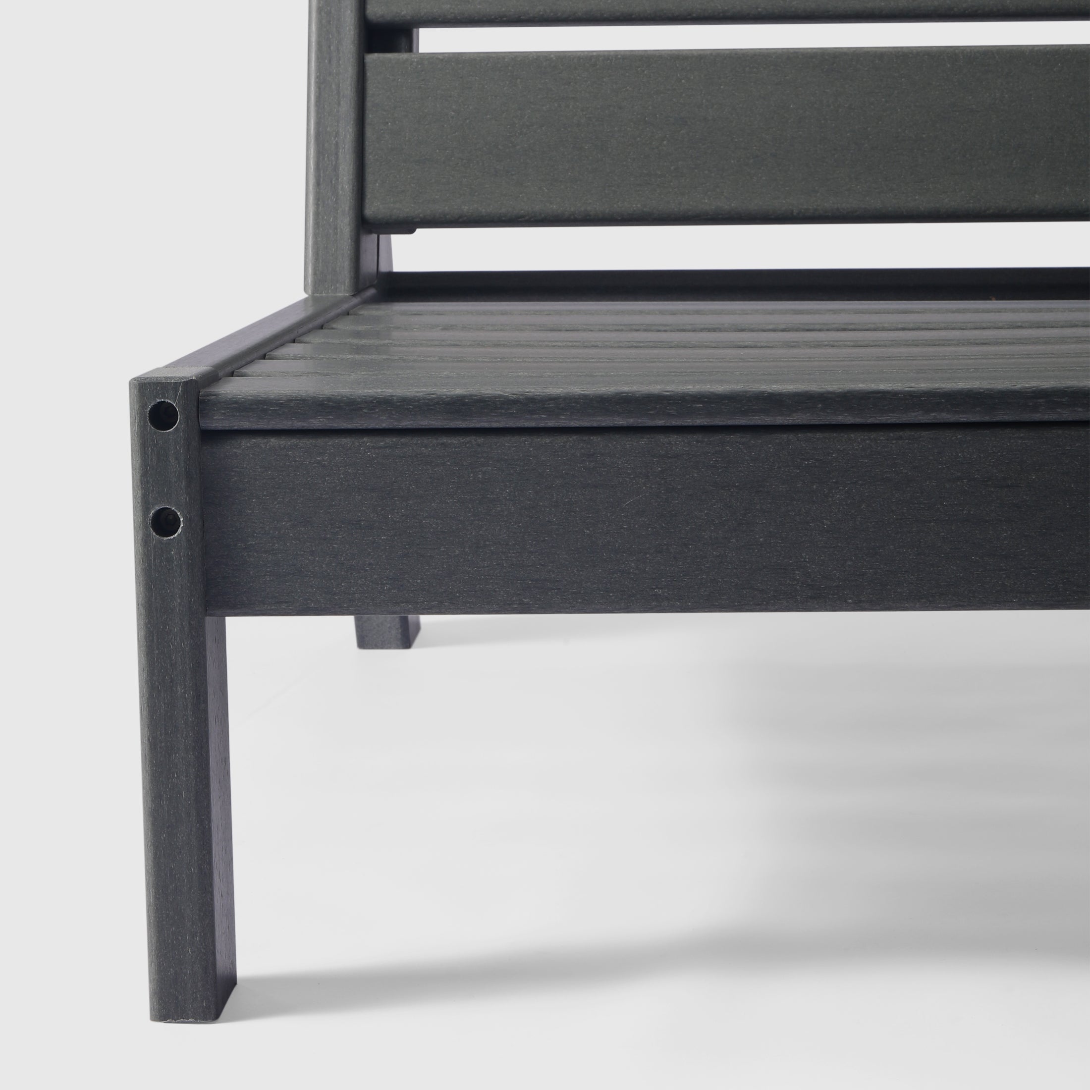 Portsmouth Outdoor HDPE Deep Seating Modular Armless Patio Chair