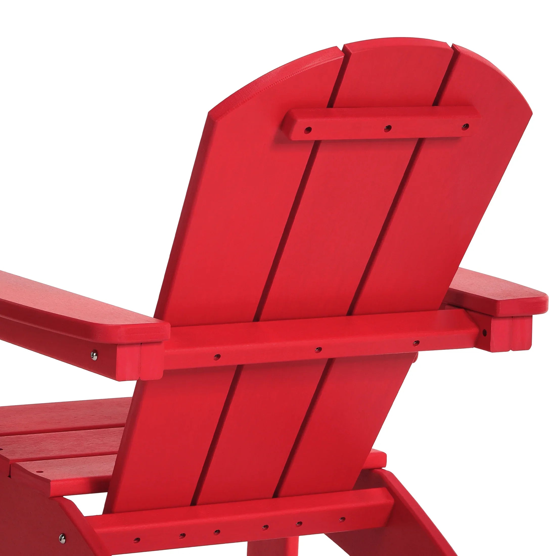 Paradise 3-Piece Kids HDPE Adirondack Chairs Set with Square Side Table and Cup Holders