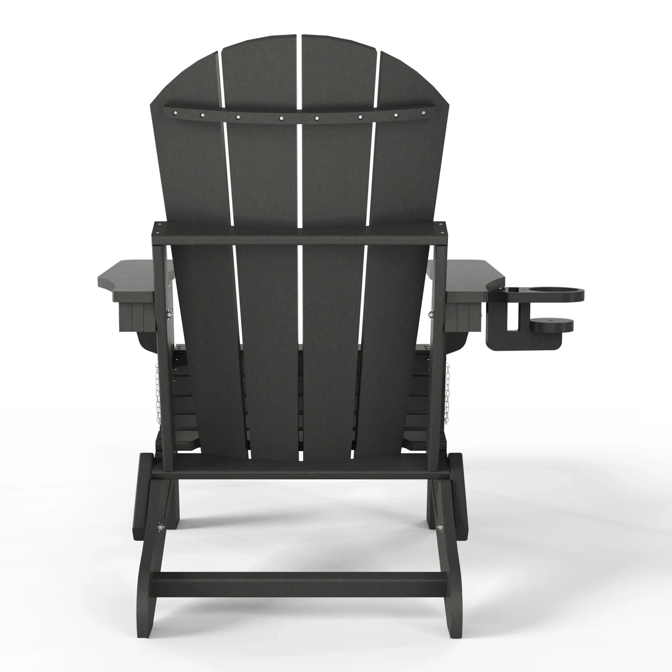 Paradise Folding Adjustable Adirondack Chair with Retractable Ottoman and Cup Holder (Set of 2)