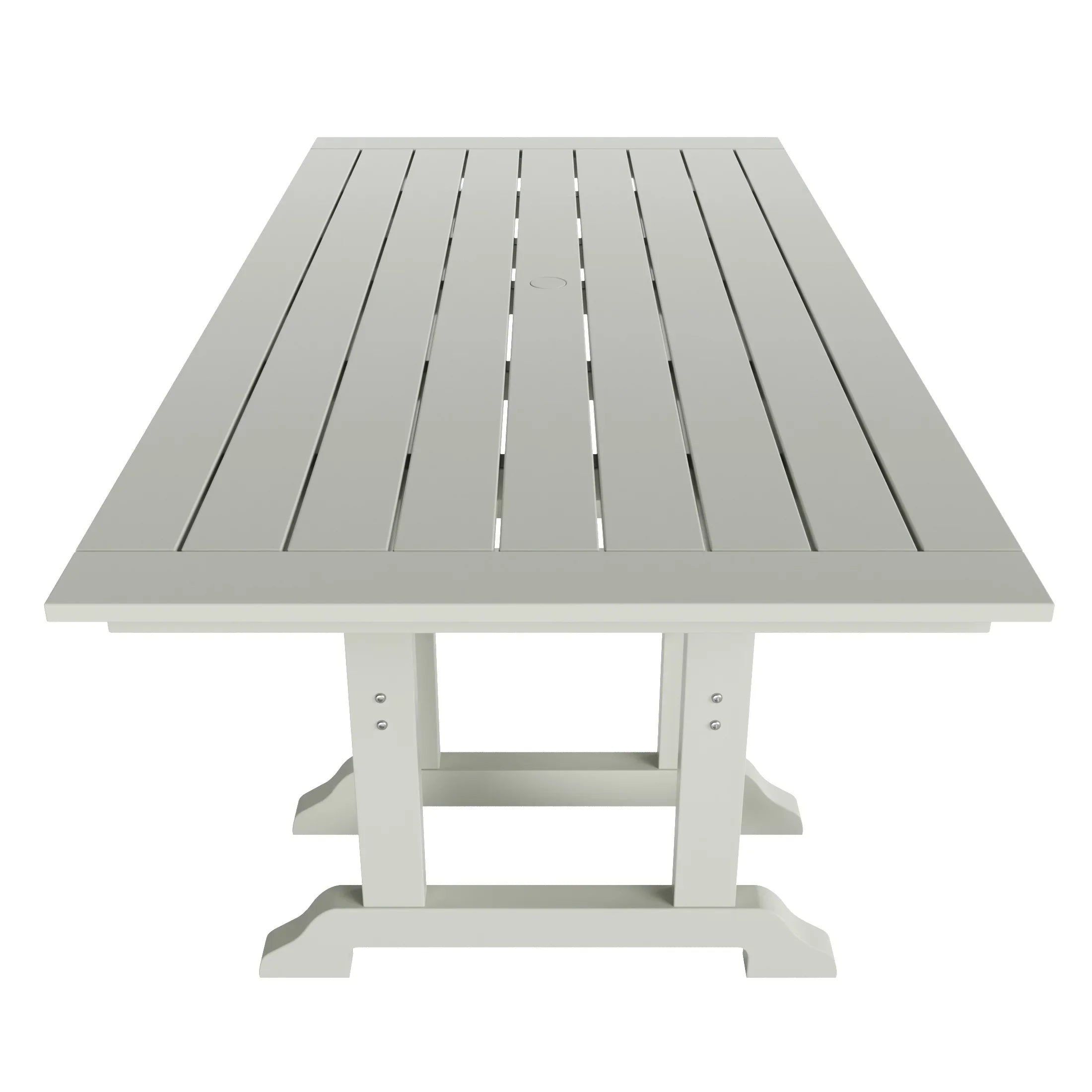 Paradise 6-Piece HDPE Rectangular Patio Dining Table Set with Foldable Chairs and Patio Bench