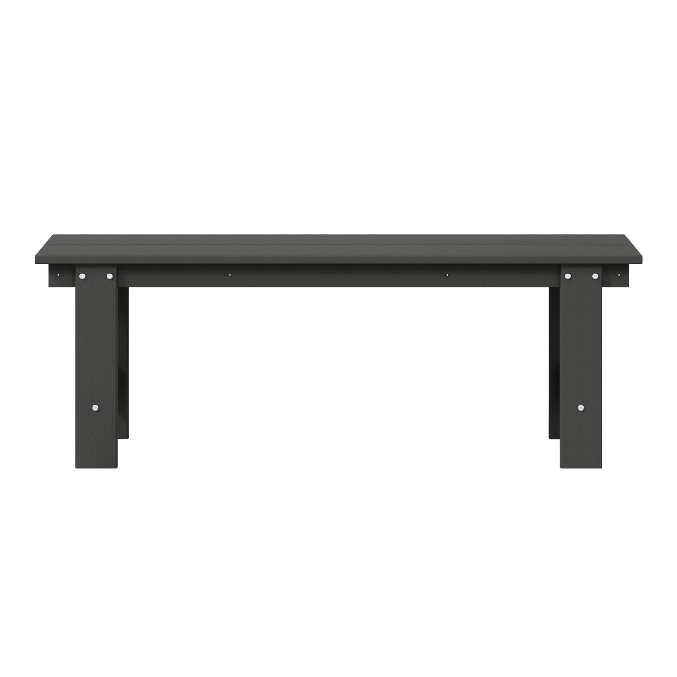 Palms Outdoor HDPE 48" Modern Backless Patio Bench