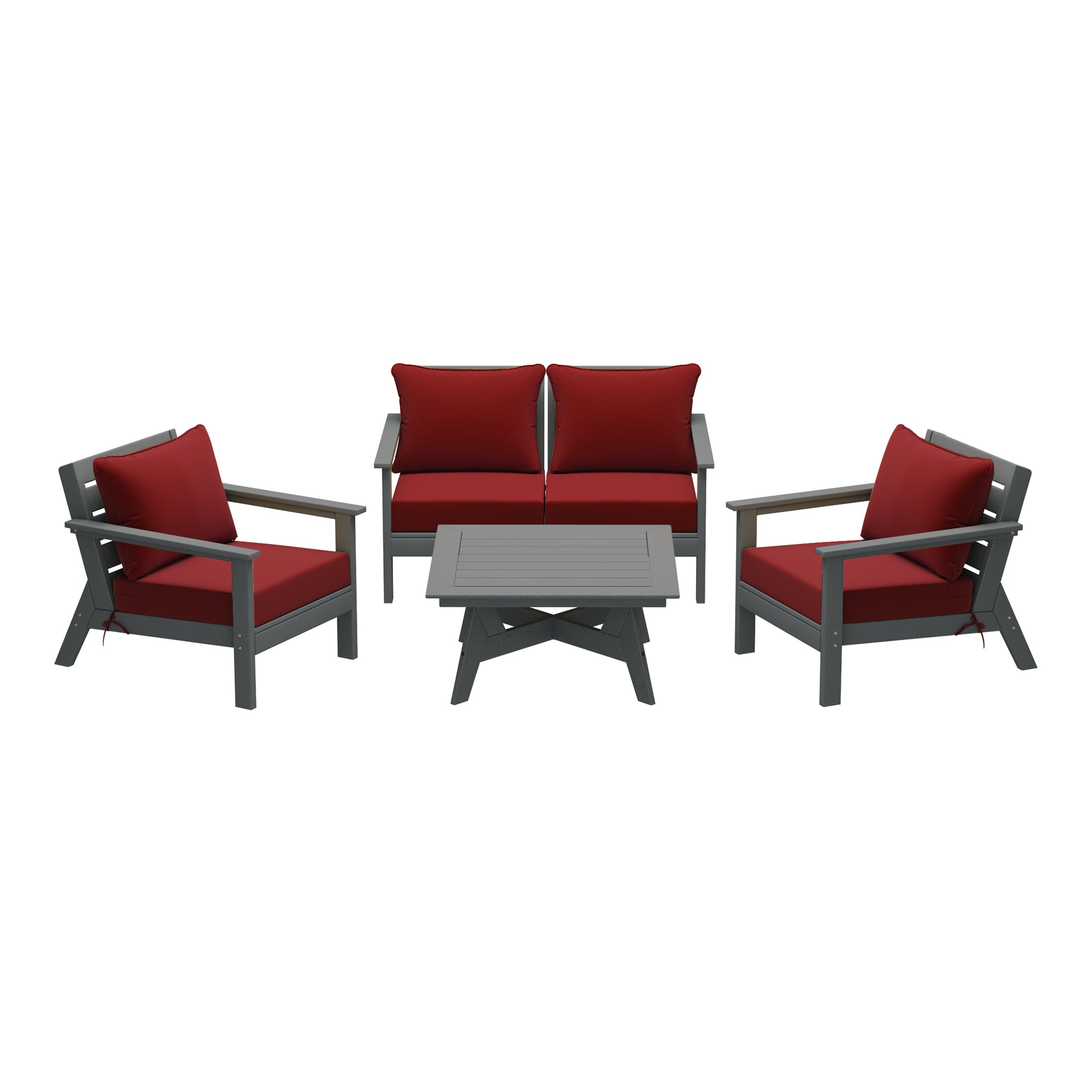 Portsmouth Outdoor 5-Piece Modular Sectional Patio Furniture Sofa Set