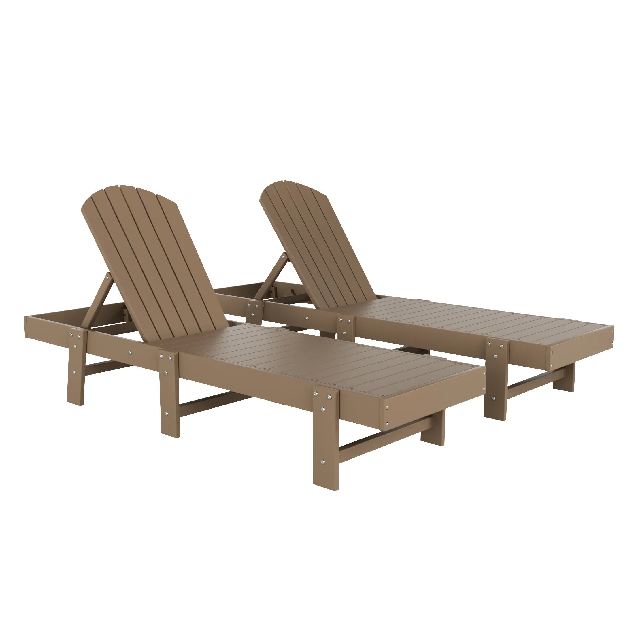 Portside Classic Adirondack Poly Reclining Chaise Lounge
