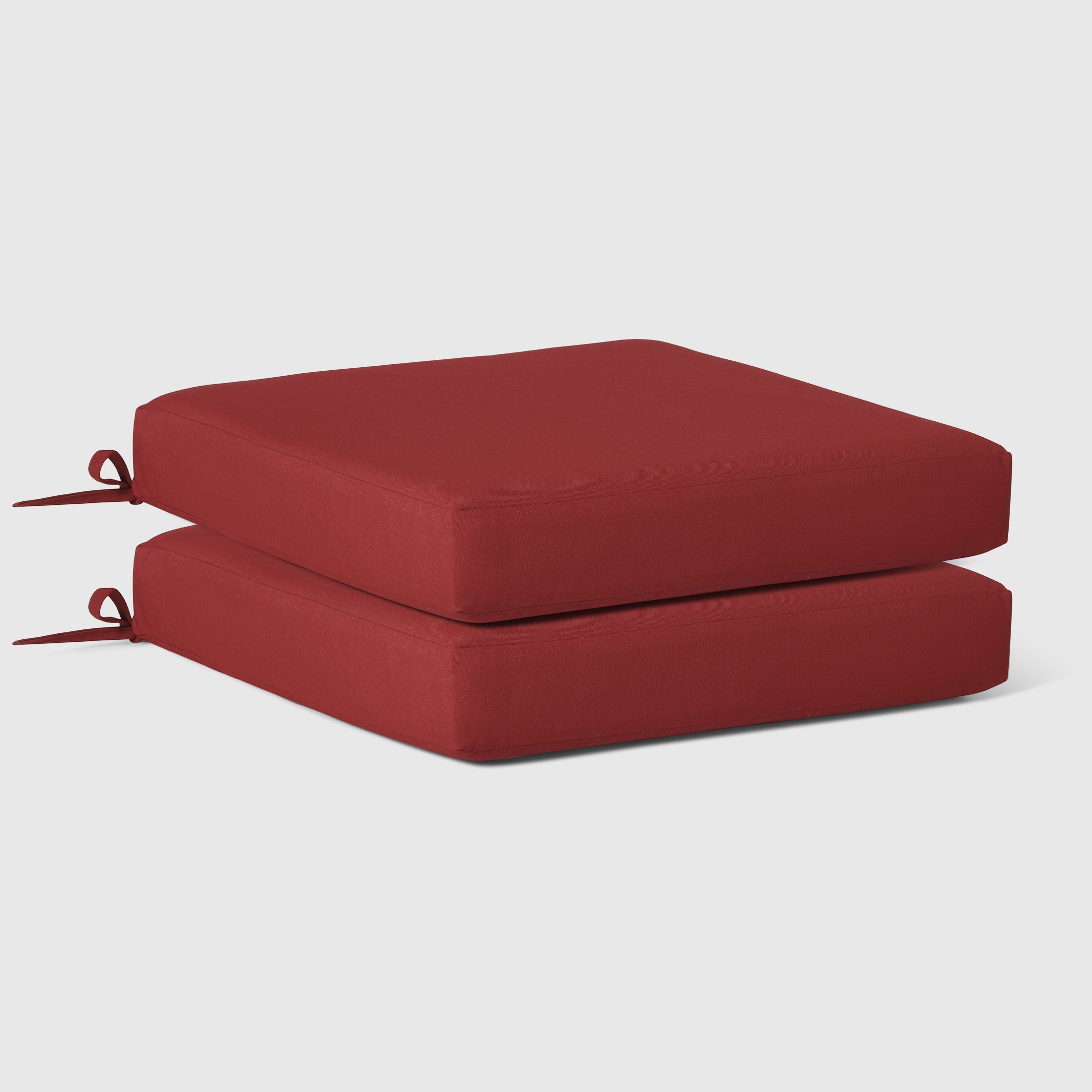 Harmony Outdoor Patio Furniture Seat Chair Square Cushions Set of 2, 20" x 19"