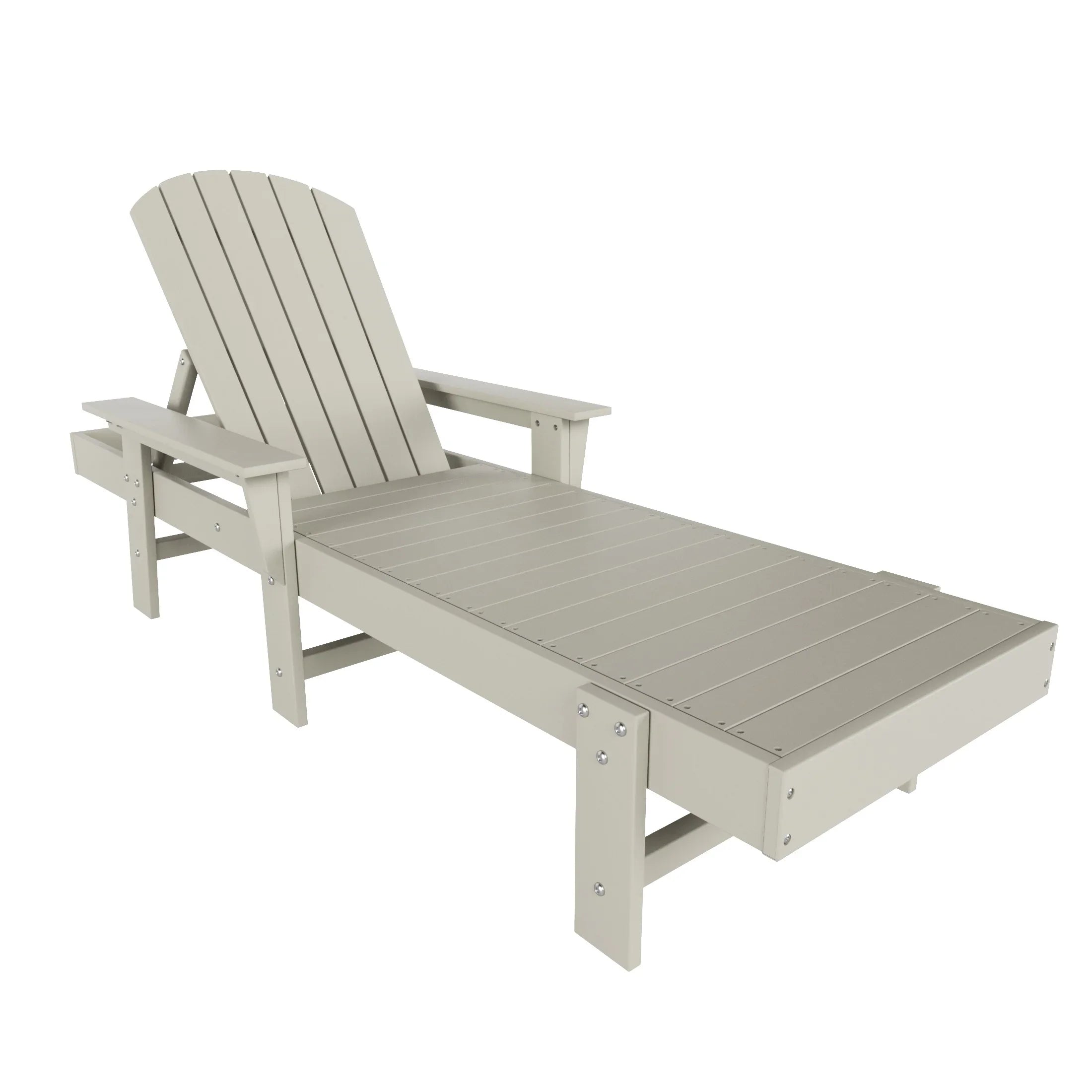 Portside Adirondack Poly Reclining Chaise Lounge With Arms