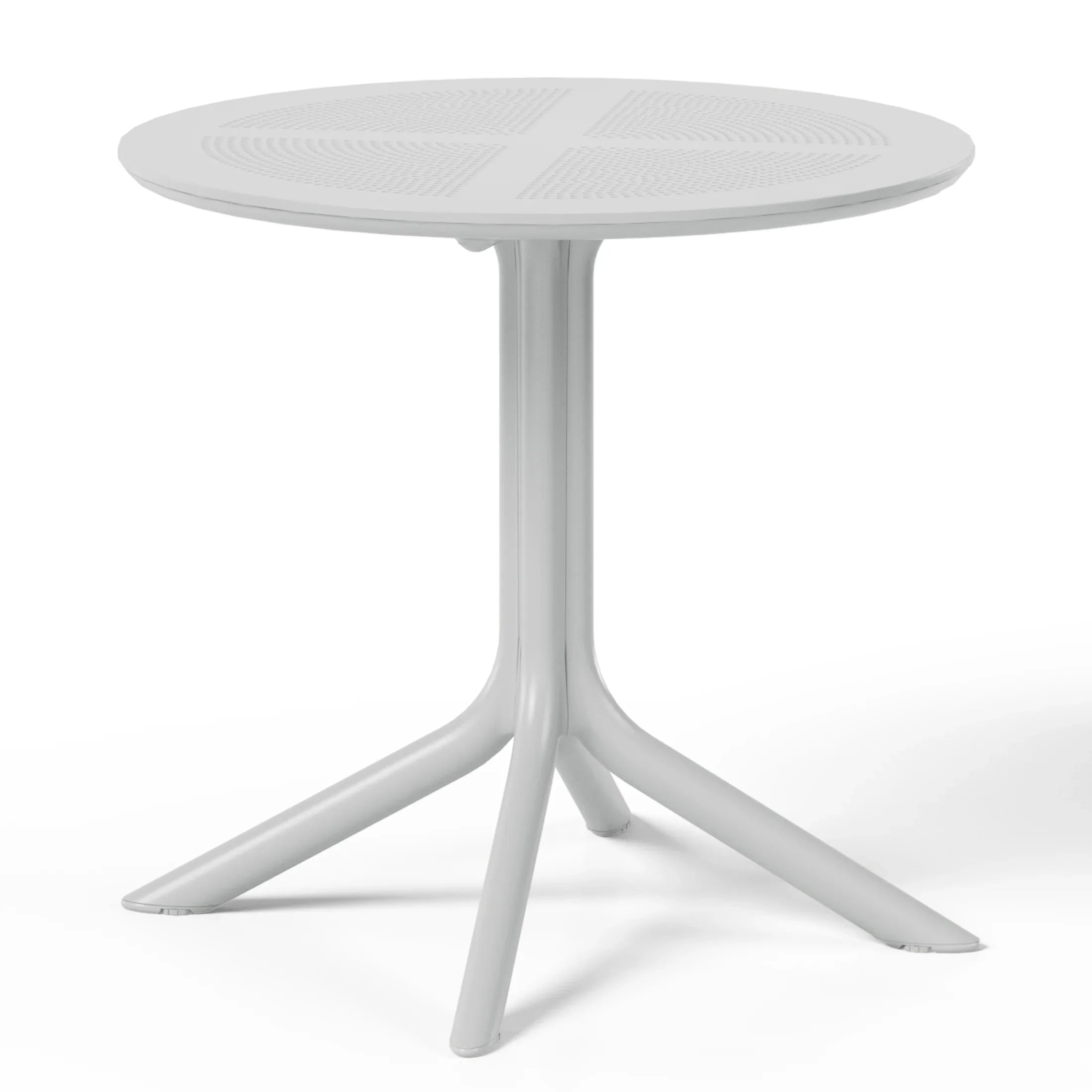 Sunshine 31.5" Round Plastic Outdoor Patio Dining Table for 4