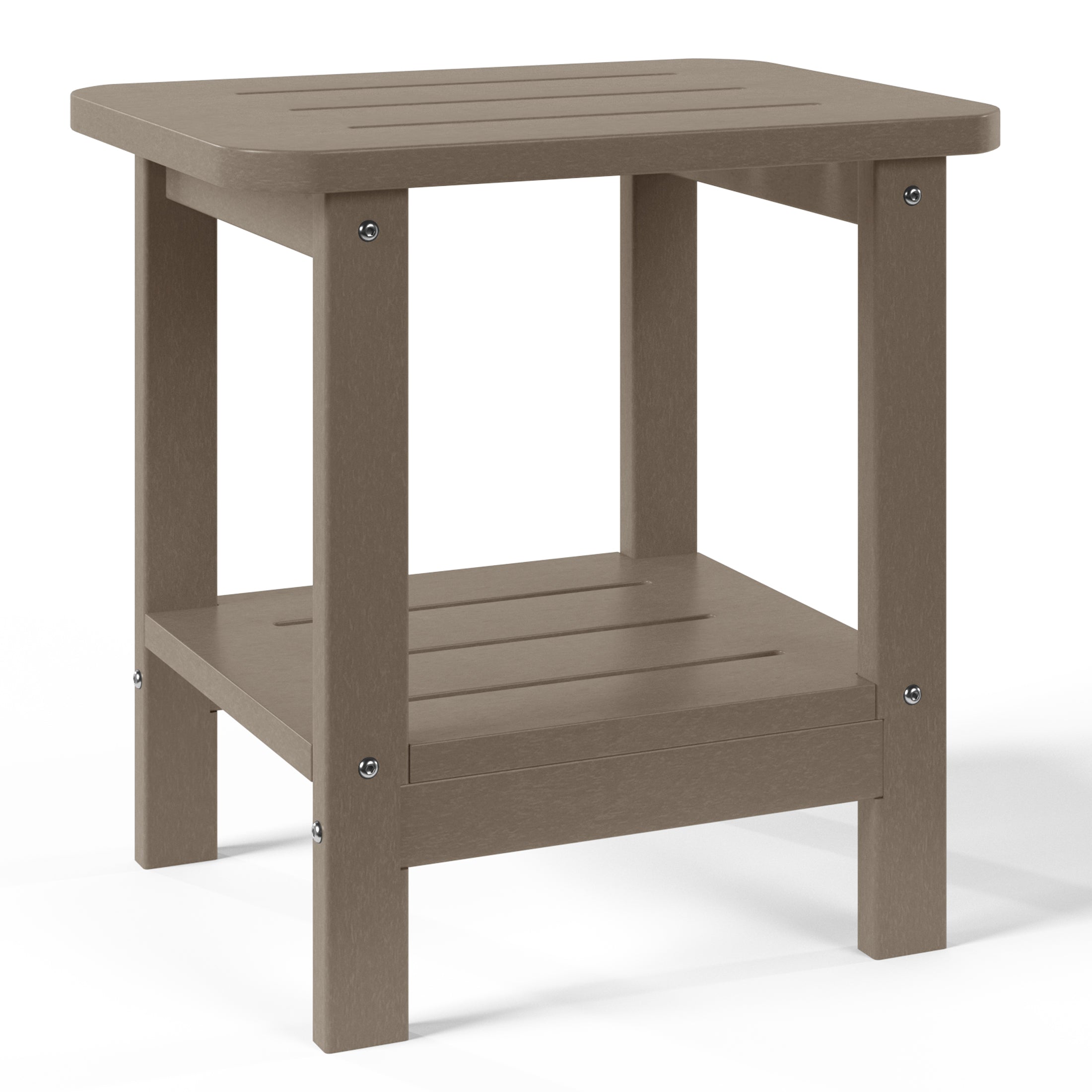 Lago 2-Piece Outdoor Patio Chaise Lounge Chair with Wheels & Cup Holder with Patio Side Table