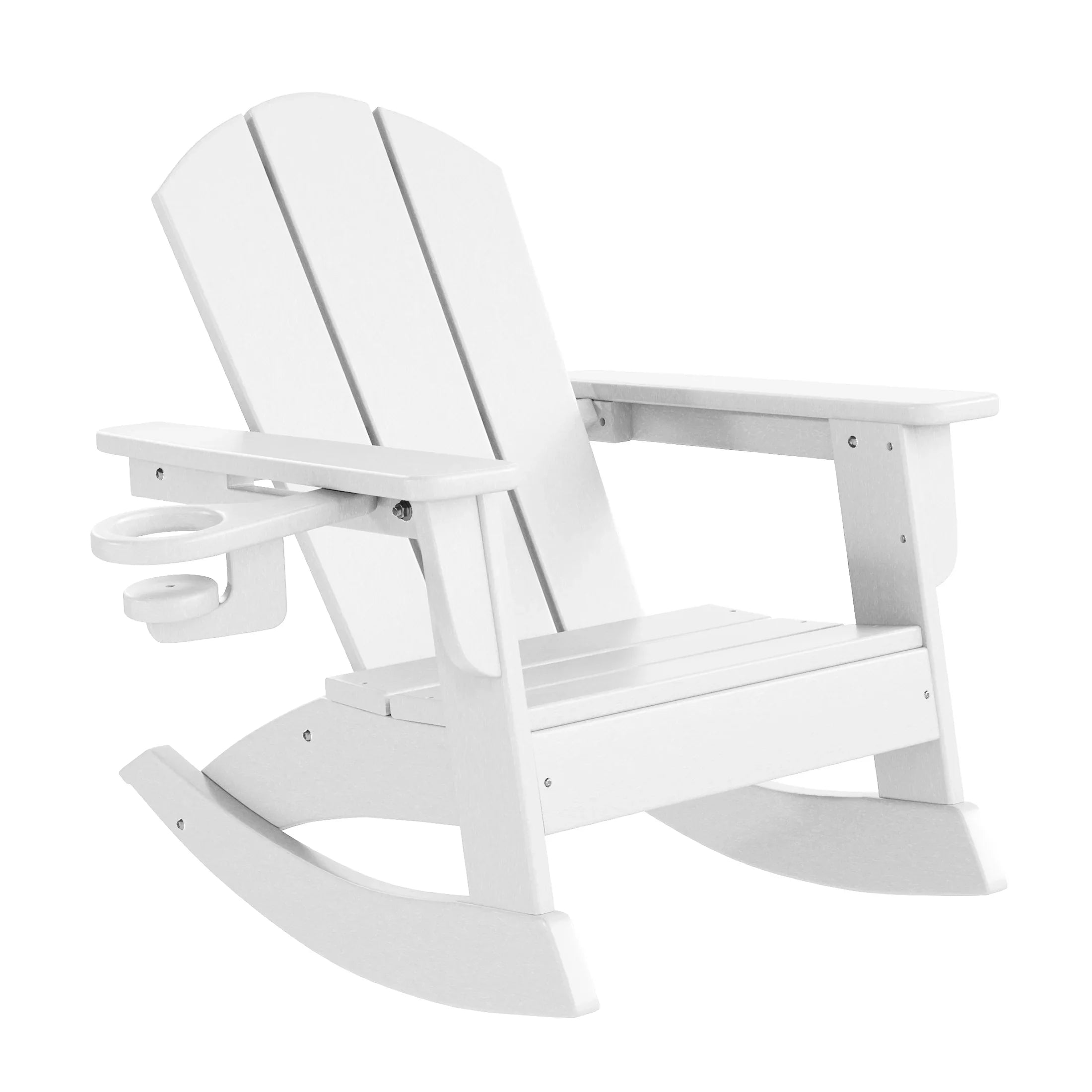 Paradise 3-Piece Kids Rocking Chair With Cup Holder and Square Side Table Set