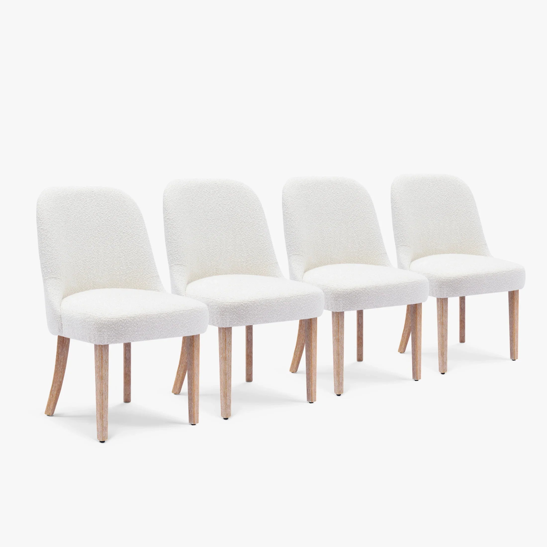 Amélie Mid-Century Modern Upholstered Boucle Dining Chair (Set of 4)