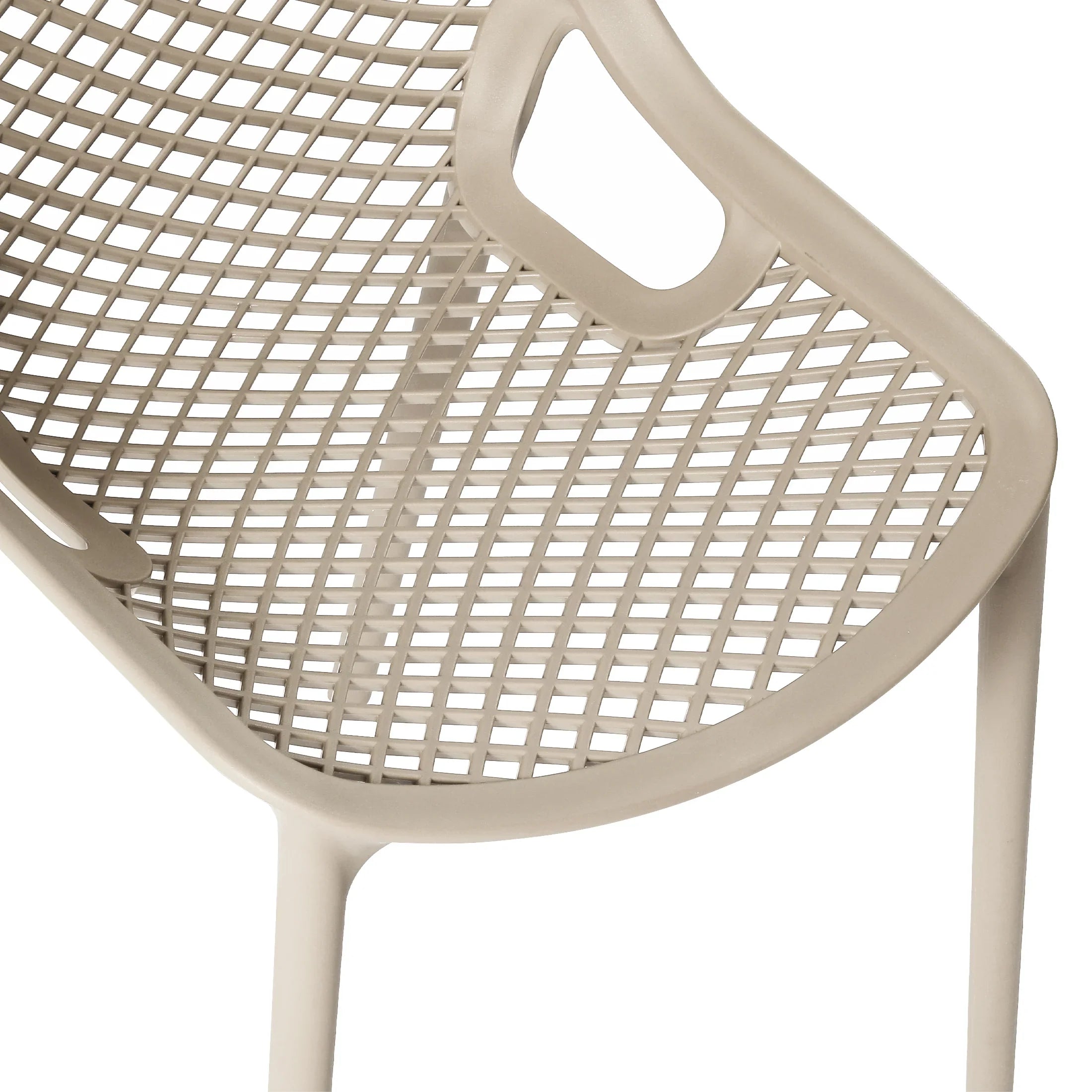 Sunshine Outdoor Stackable Modern Plastic Dining Chairs (Set of 2)