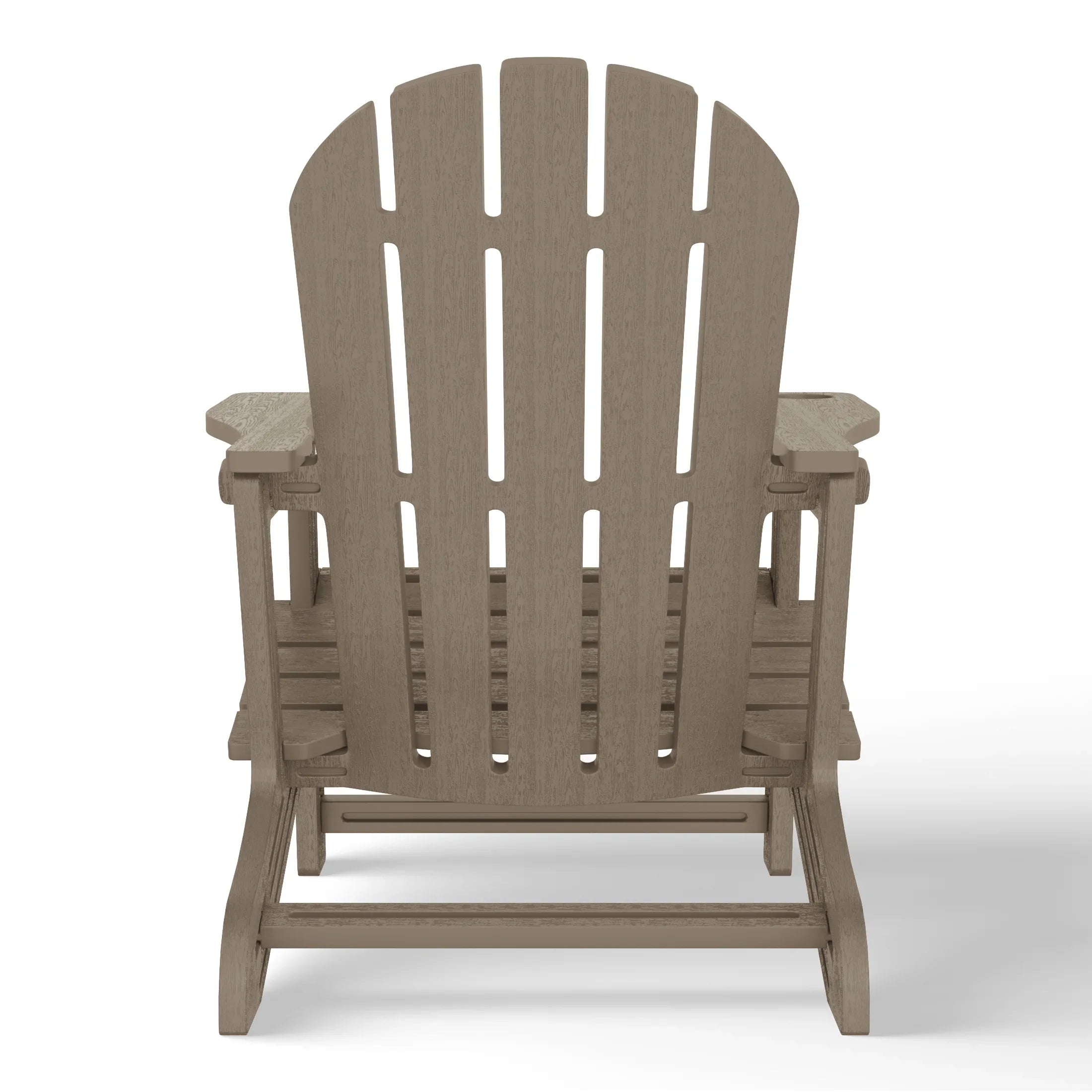 Cayman 2-Piece HDPE Plastic Adirondack Patio Chair With 18" Side Table Set