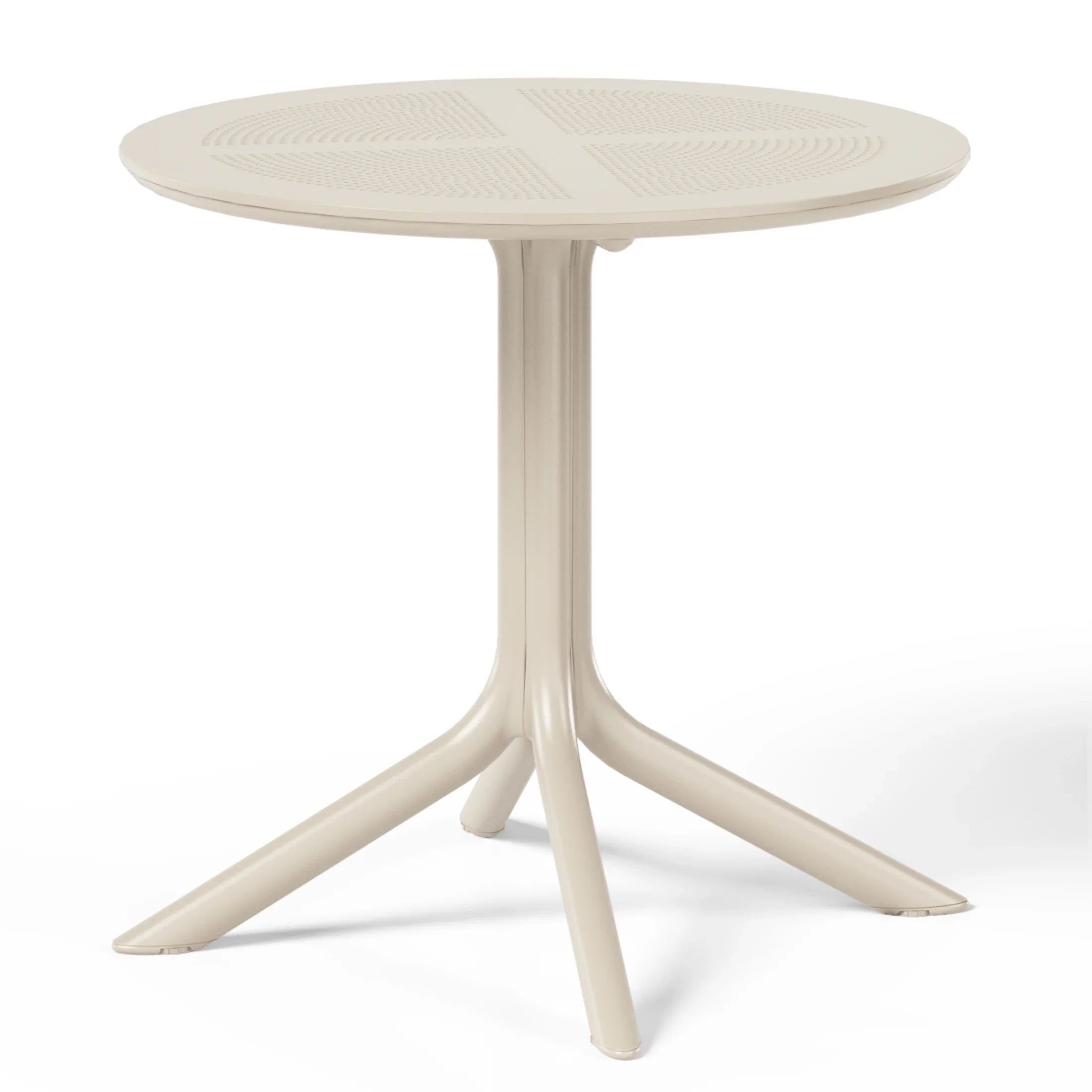 Sunshine Modern 5-Piece Resin Round Patio Dining Table Set with Stackable Patio Dining Chairs