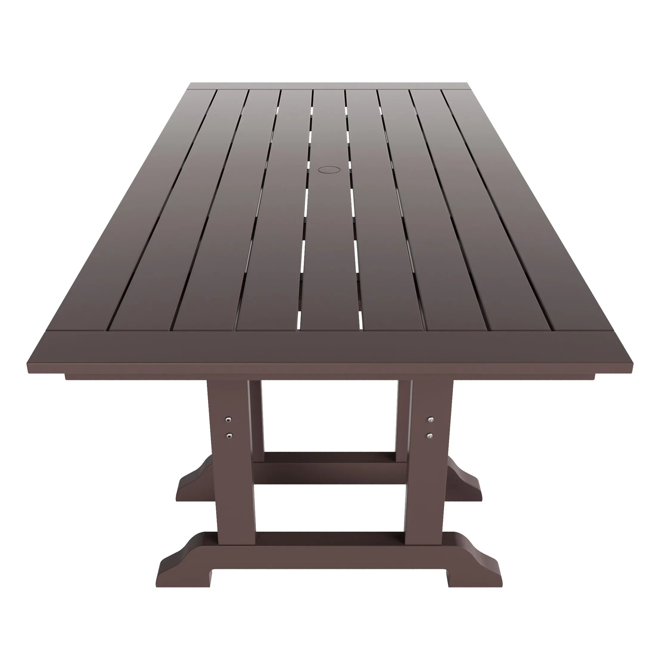 Paradise 6-Piece HDPE Rectangular Patio Dining Table Set with Foldable Chairs and Patio Bench