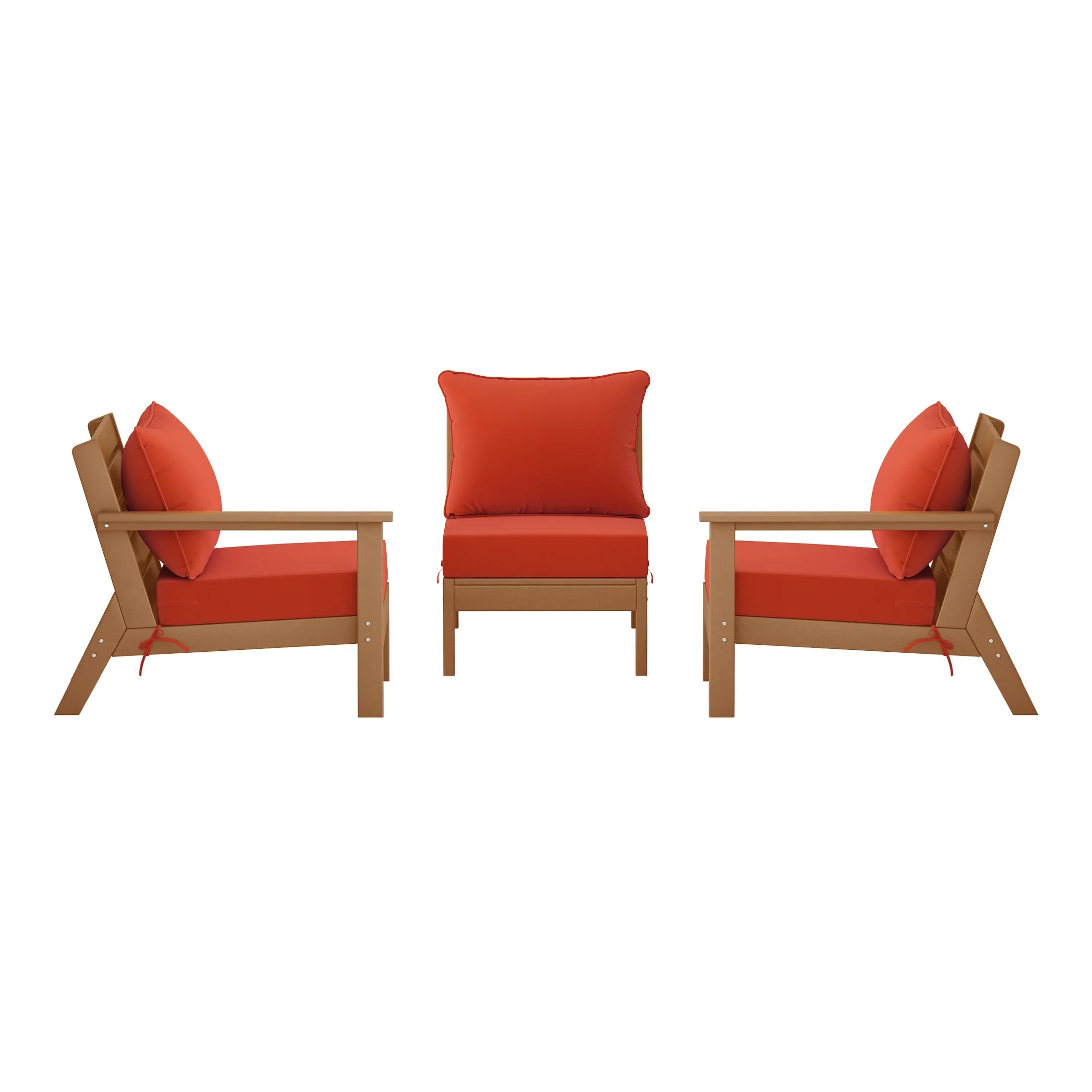 Portsmouth Outdoor Patio HDPE Sectional Sofa with Patio Cushions