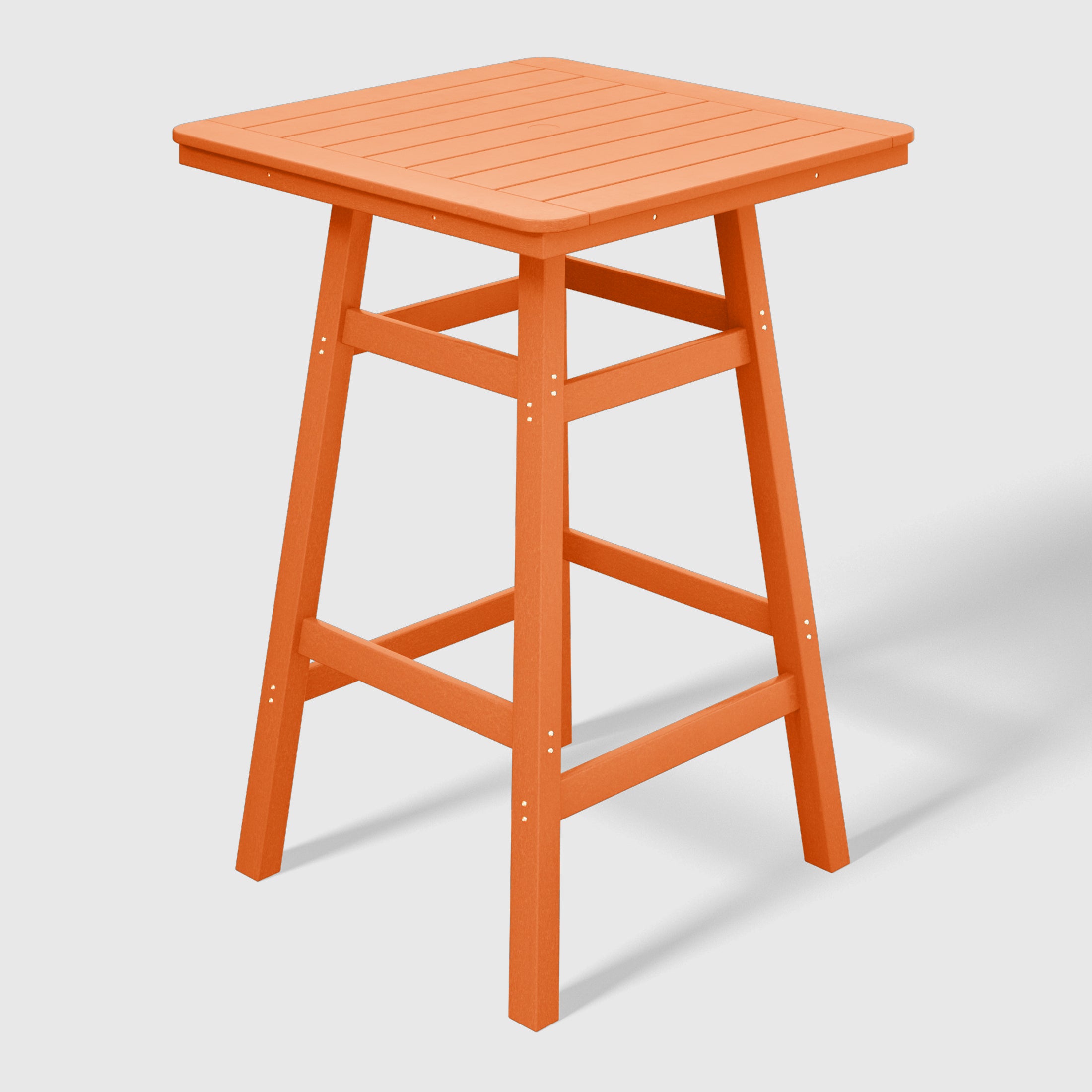 Paradise 30" Square Outdoor Patio Bistro Bar Table With Umbrella Hole