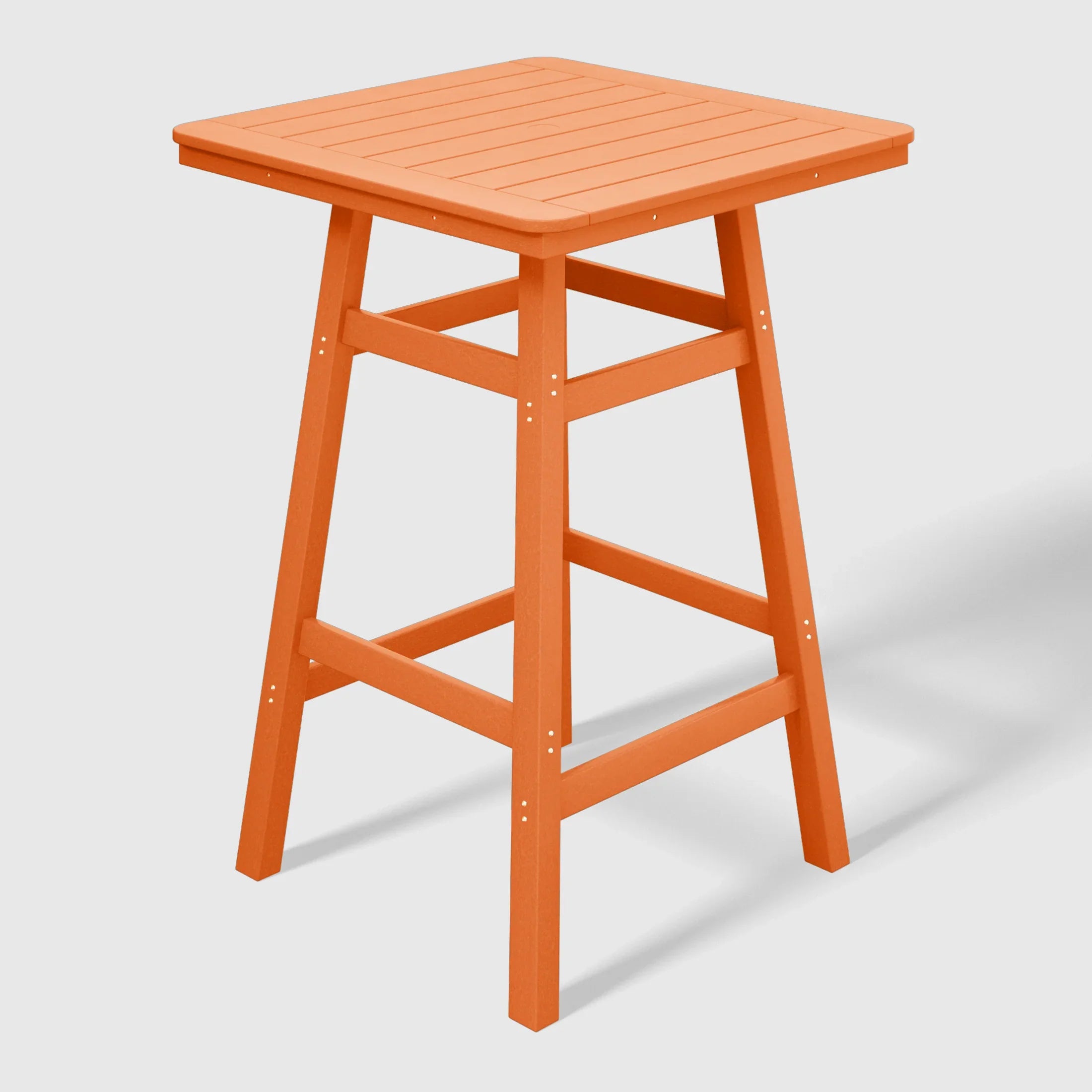 Paradise 30" Square Outdoor Patio Bistro Bar Table With Umbrella Hole
