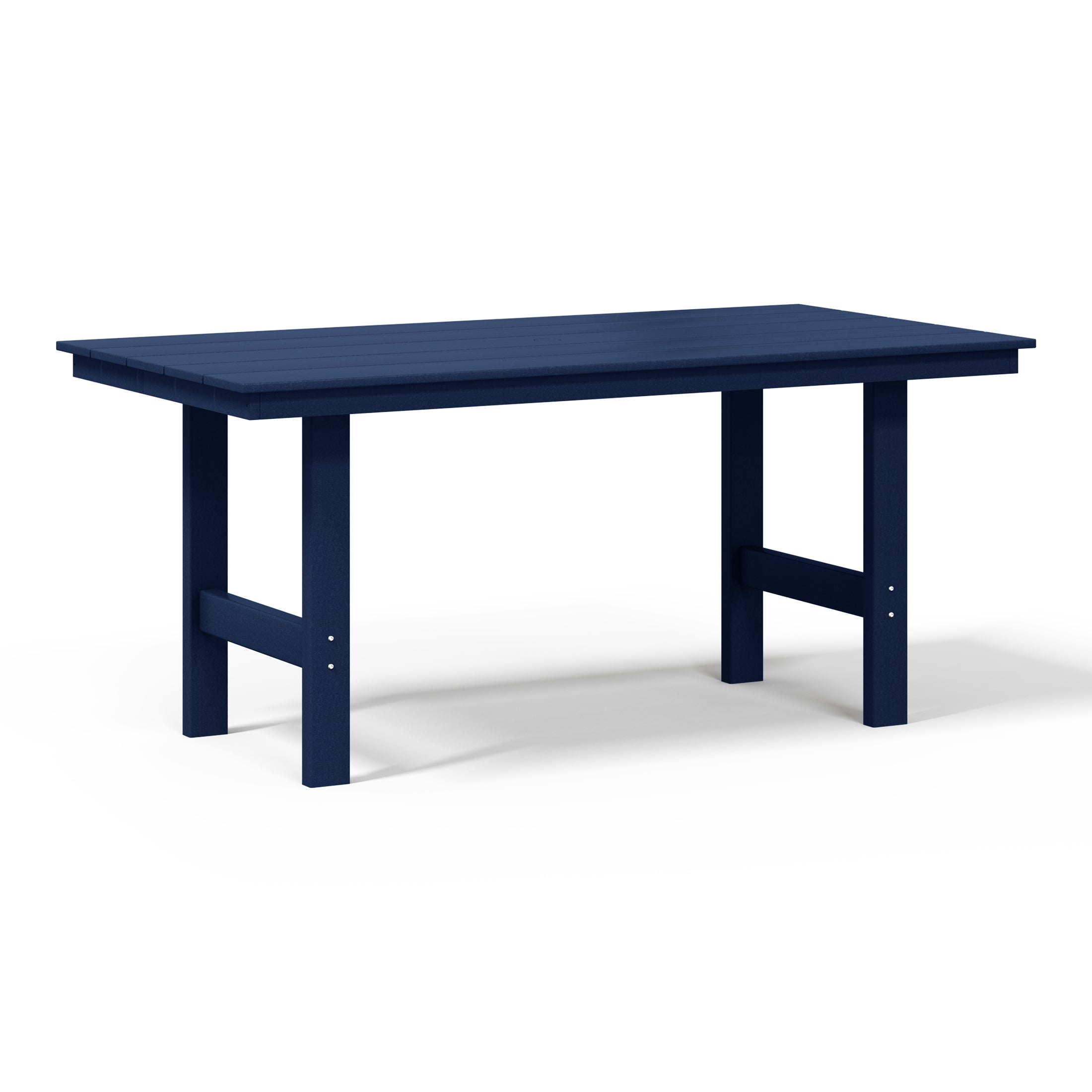 Palms Outdoor Modern HDPE 66" Wide Rectangle Patio Dining Table for 6