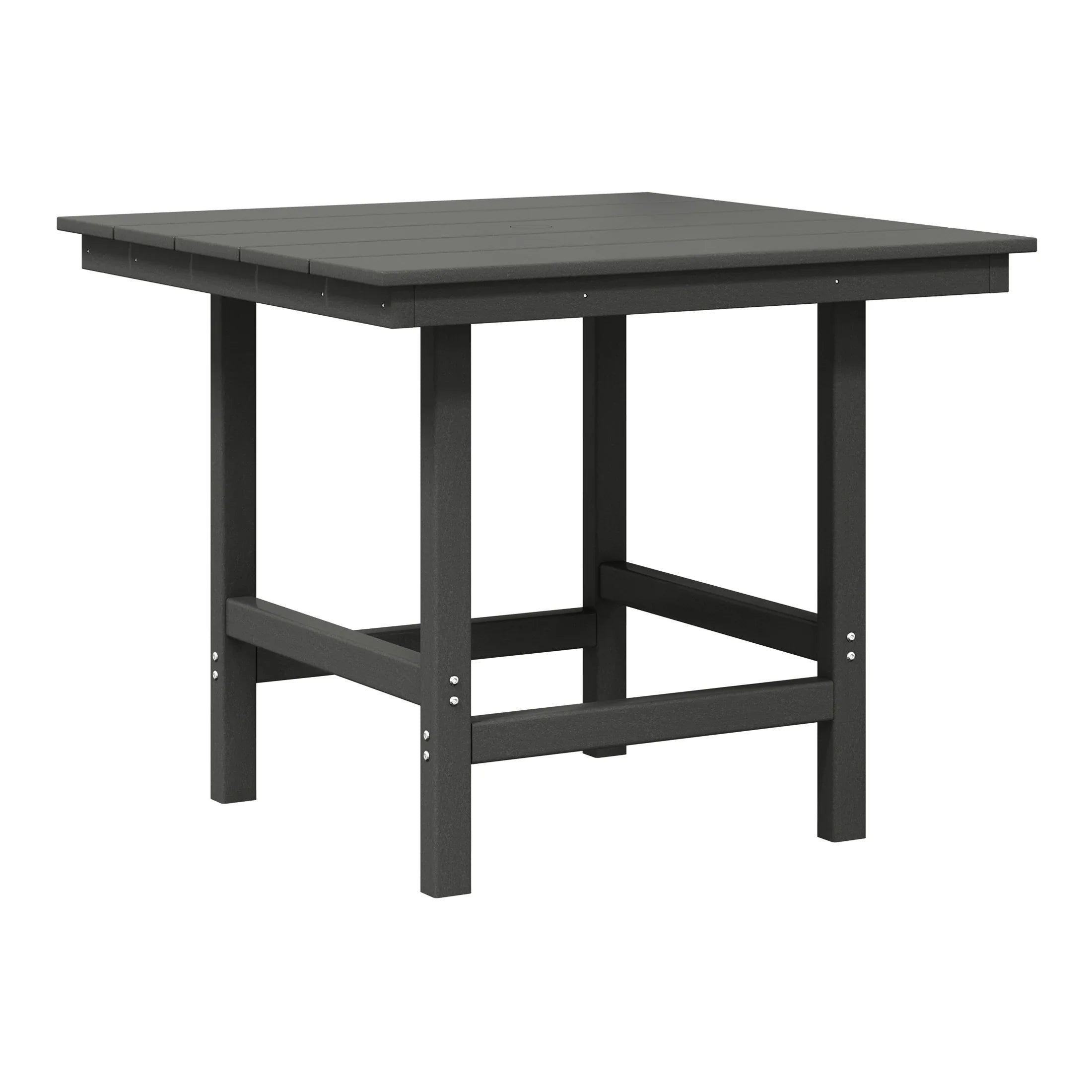 Palms 5-Piece HDPE Outdoor Square Patio Dining Table Set with Armchairs