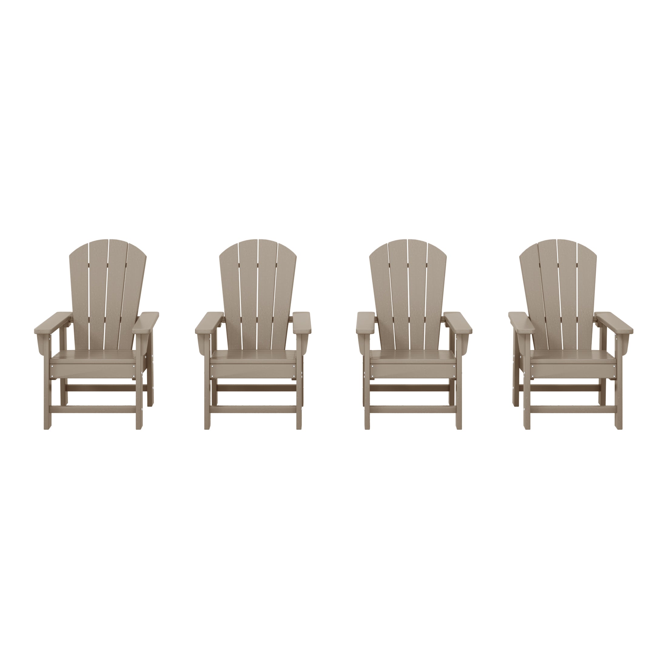 Paradise Kids Outdoor Adirondack Plastic Patio Chair (Set of 4)