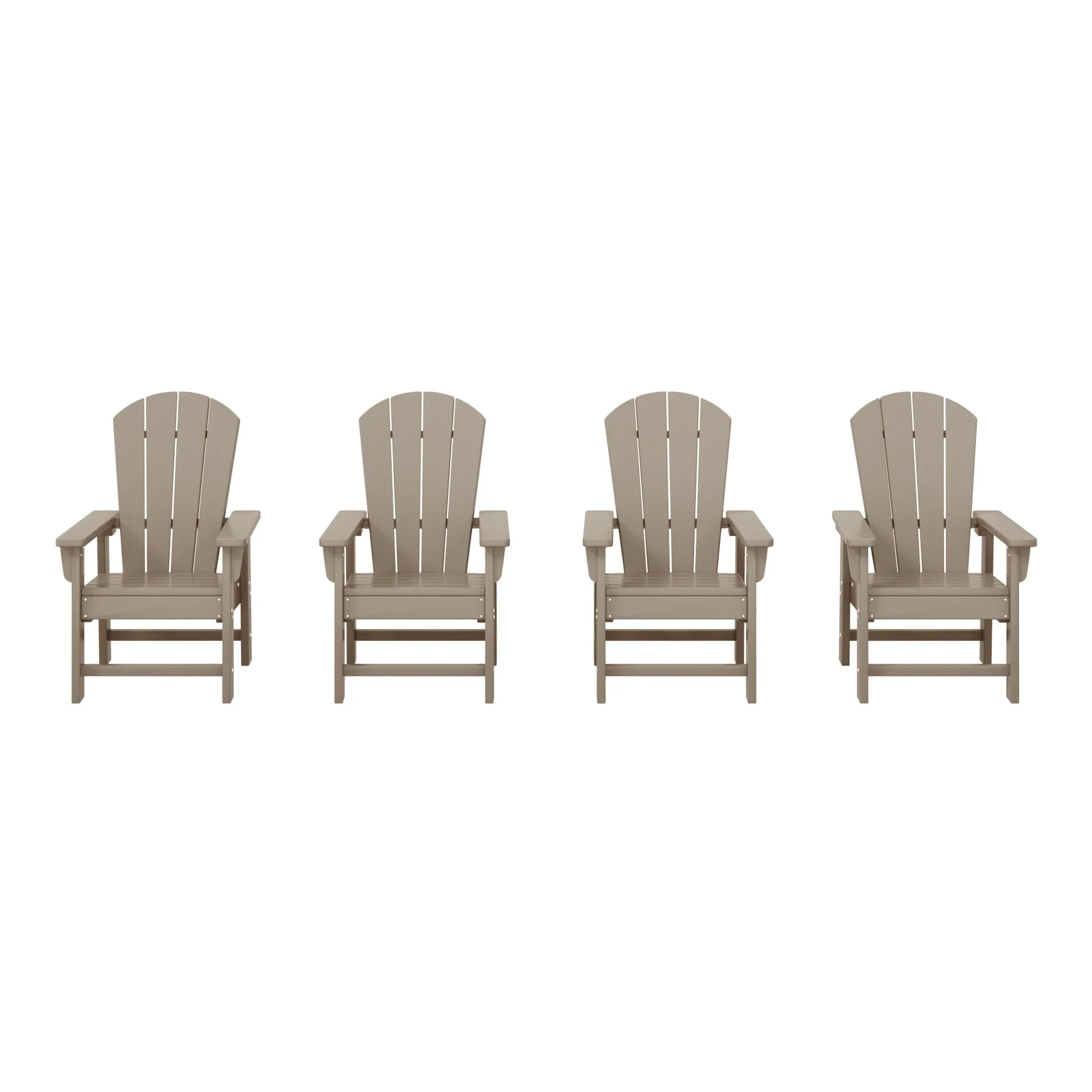 Paradise Kids Outdoor Adirondack Plastic Patio Chair (Set of 4)