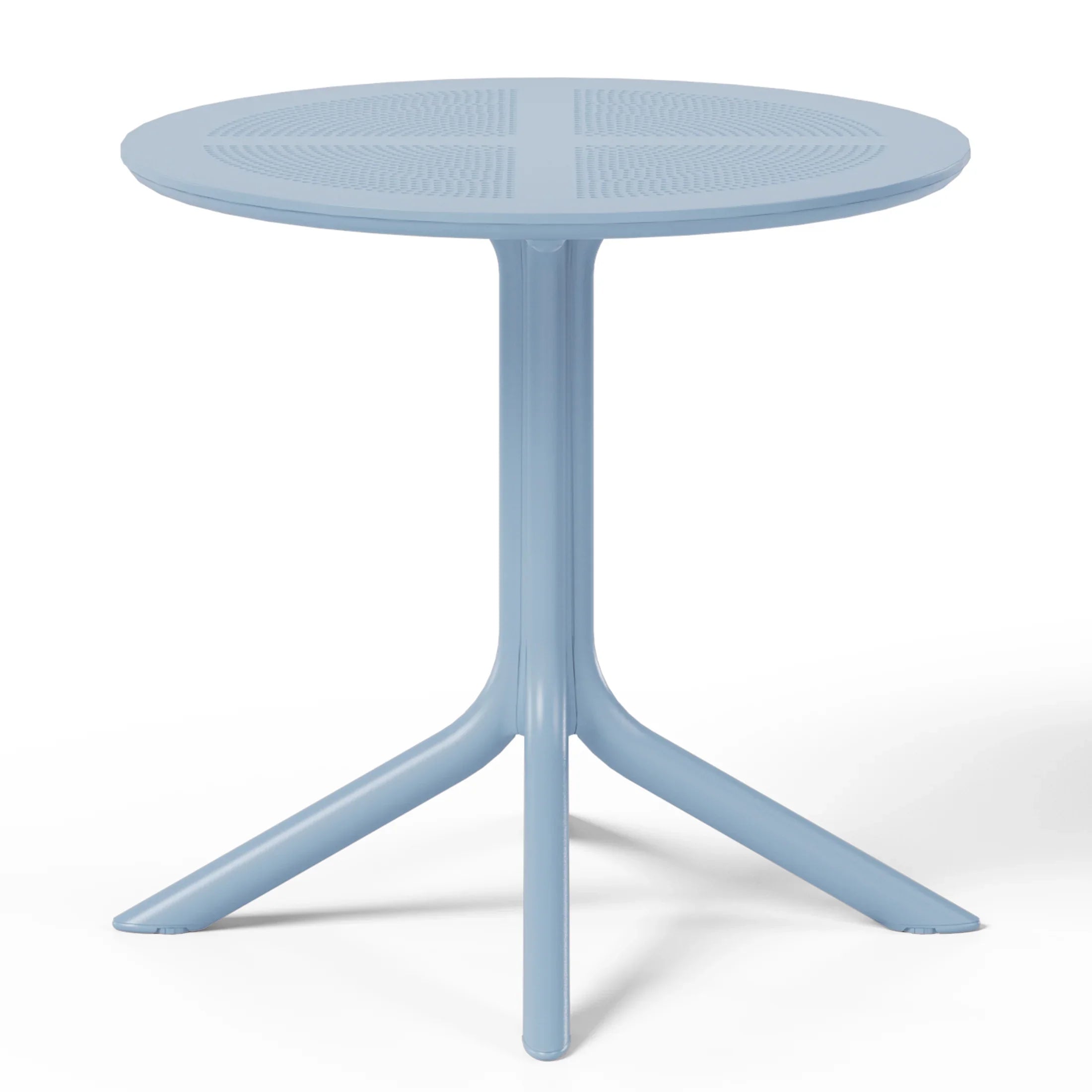 Sunshine 31.5" Round Plastic Outdoor Patio Dining Table for 4