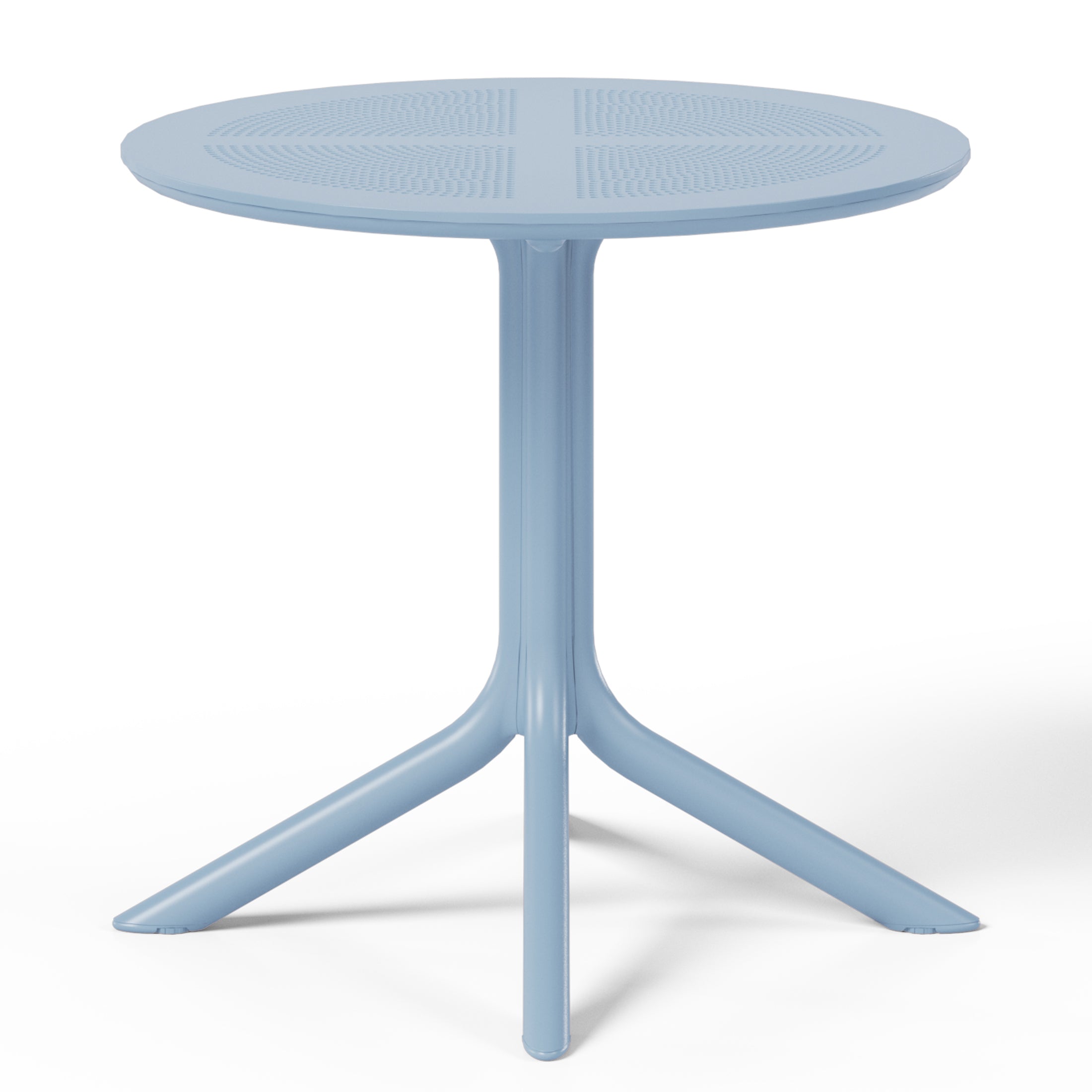 Sunshine Modern 5-Piece Resin Round Patio Dining Table Set with Stackable Patio Dining Chairs