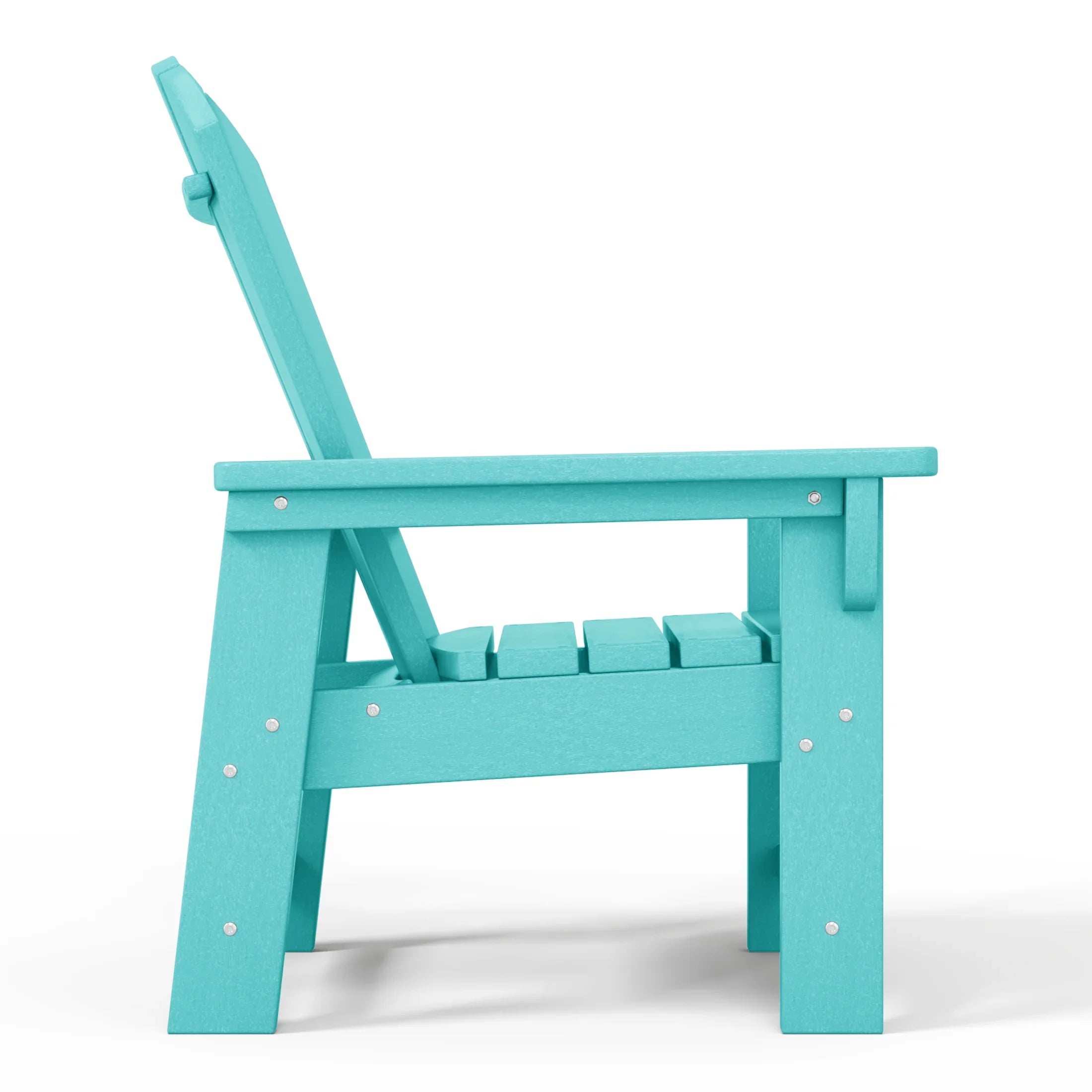 Paradise Kids 3-Piece Outdoor HDPE Adirondack Chairs With Square Side Table Set
