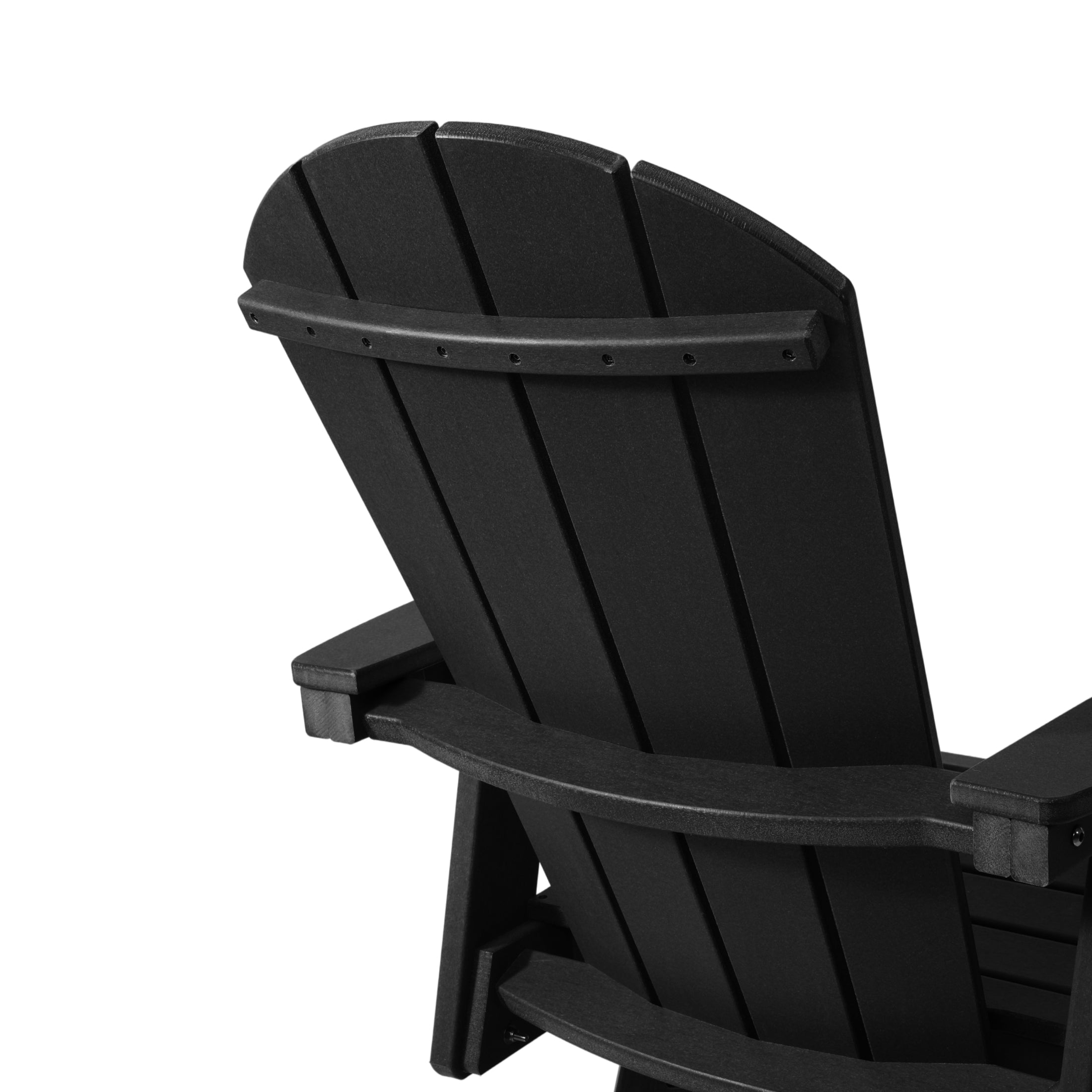 Paradise Outdoor HDPE Tall Adirondack Bar Height Chair With Cup Holder