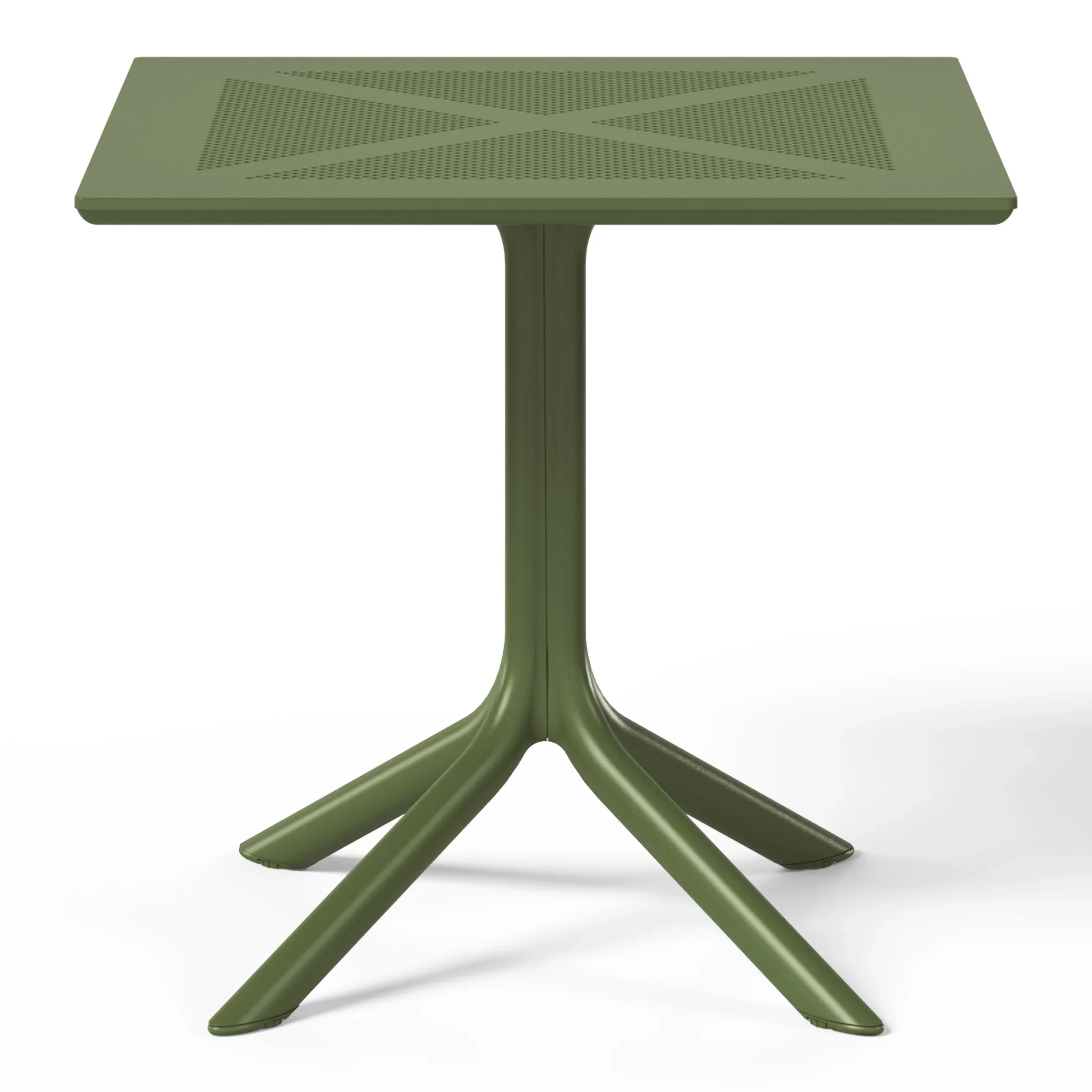 Sunshine 31.5" Square Plastic Outdoor Patio Dining Table for 4