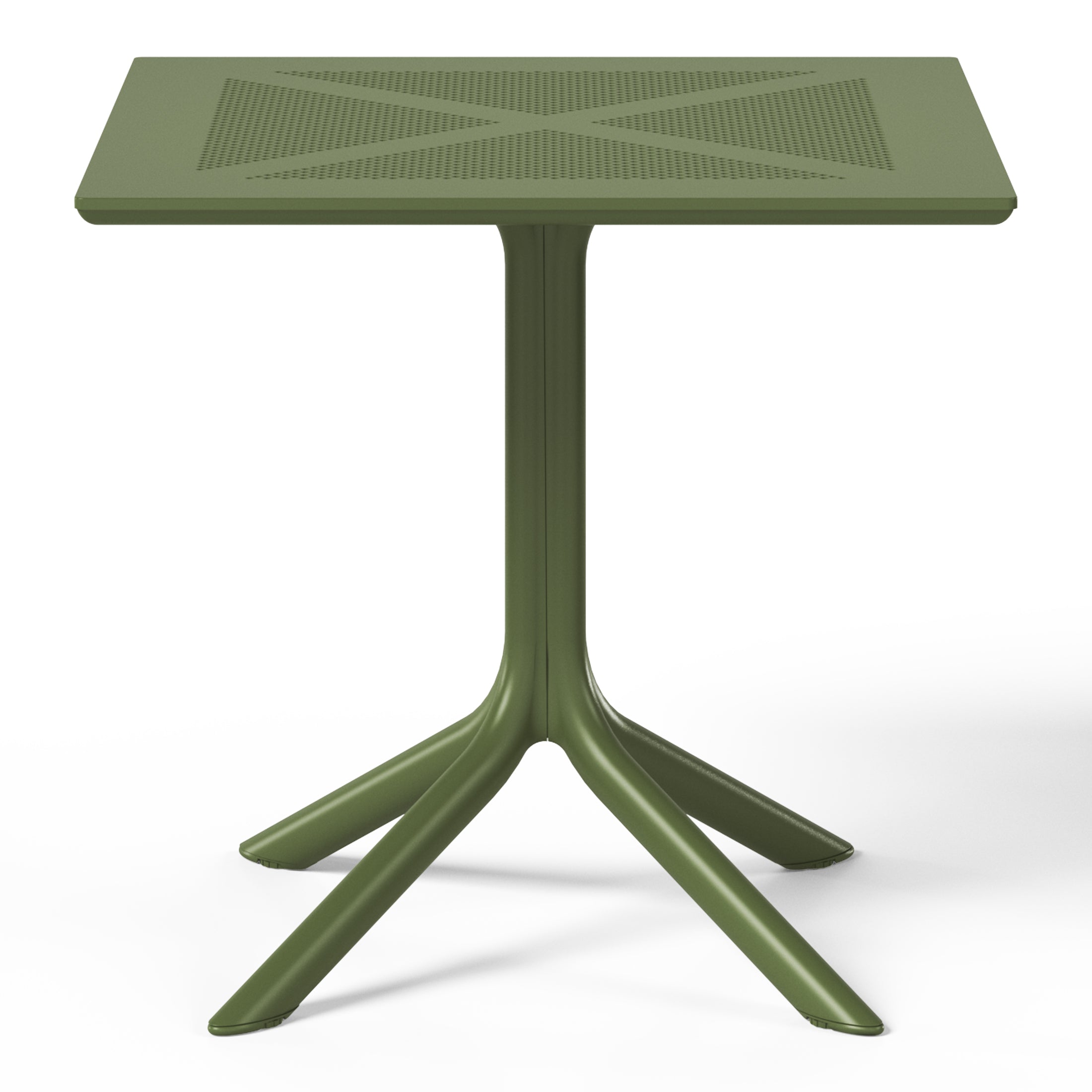 Sunshine 5-Piece Outdoor Resin Square Patio Dining Table Set with Modern Stackable Patio Dining Chairs