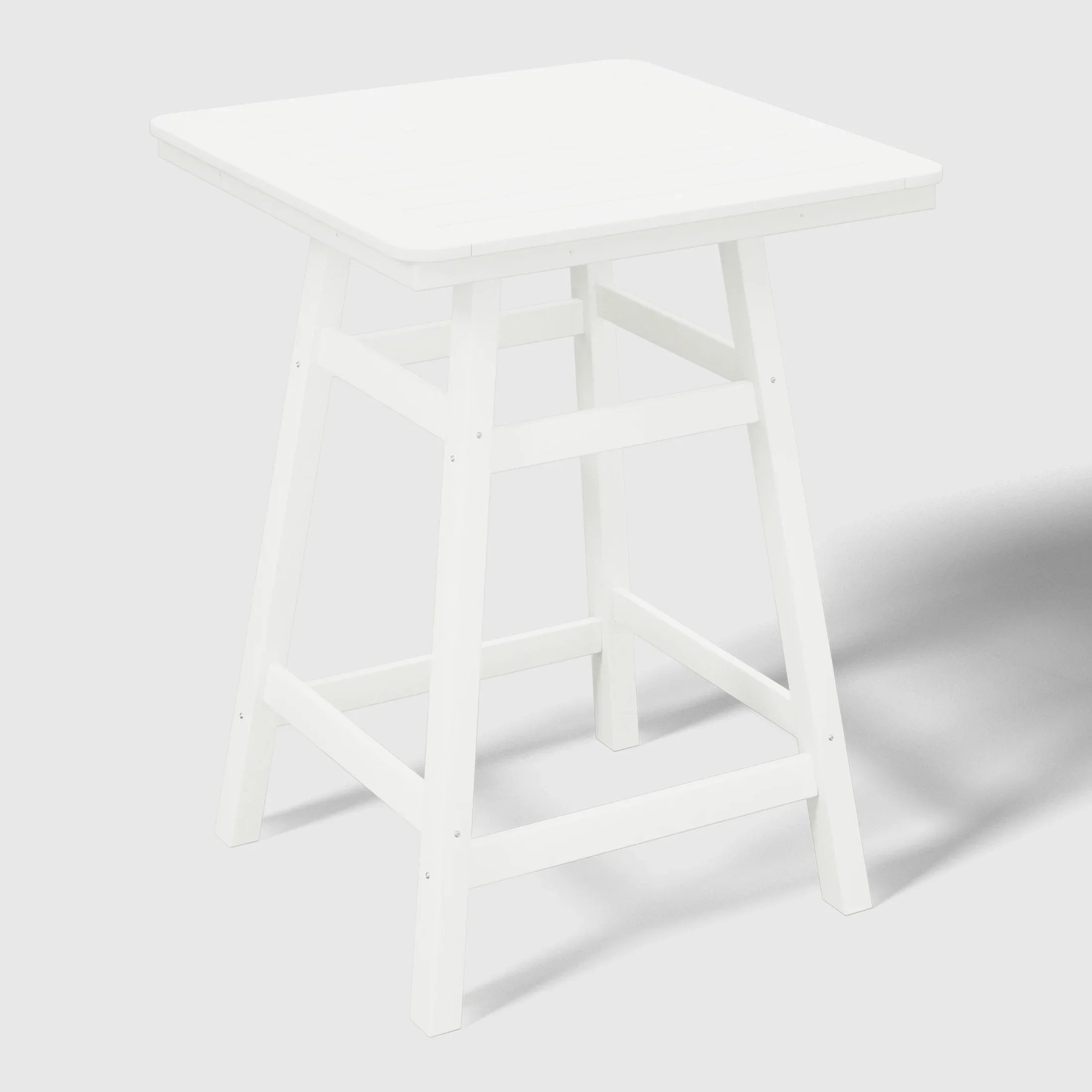 Paradise 30" Square Outdoor Patio Counter High Bistro Bar Table With Umbrella Hole